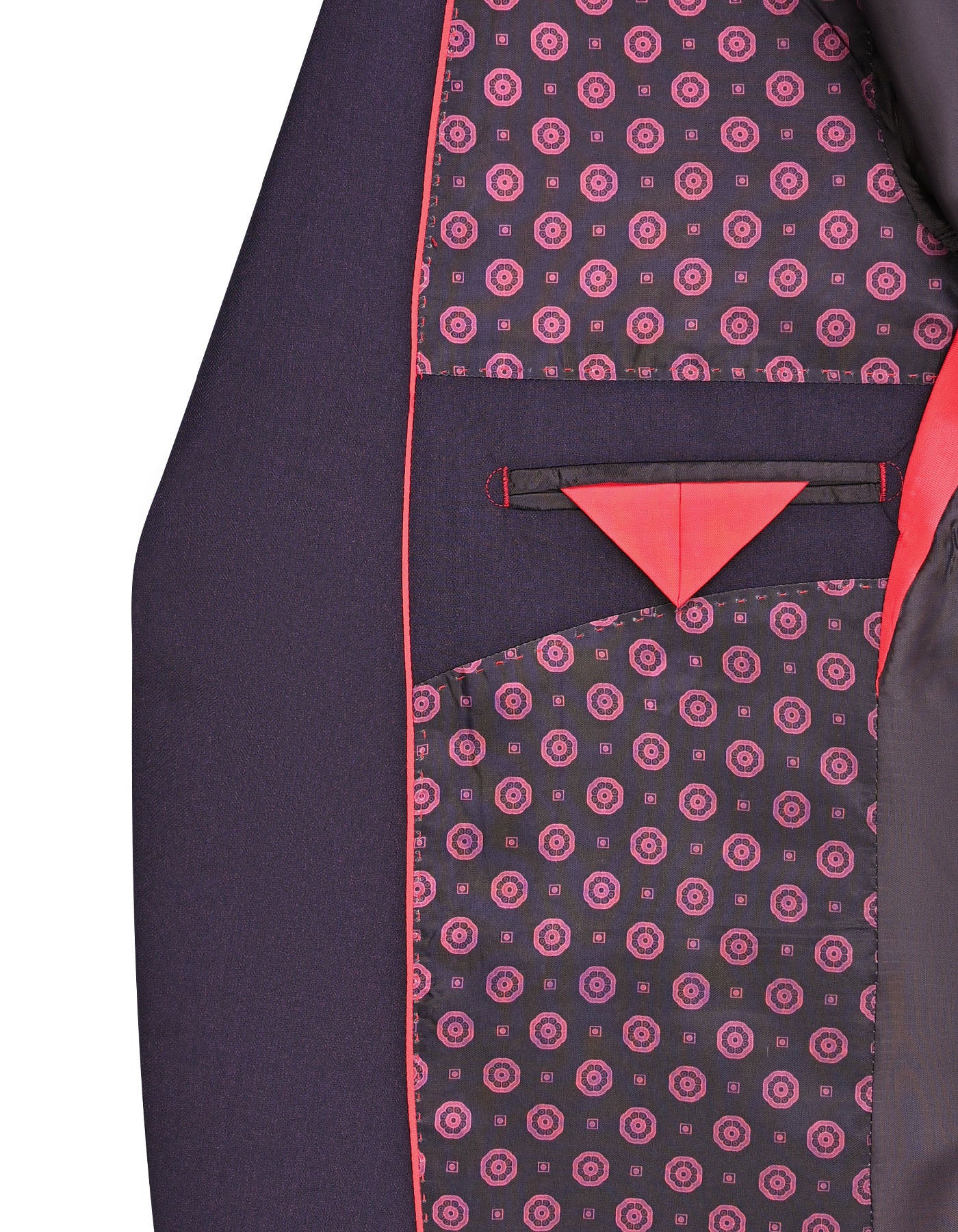 Plum Texture Classic Fit Suit - Image 6