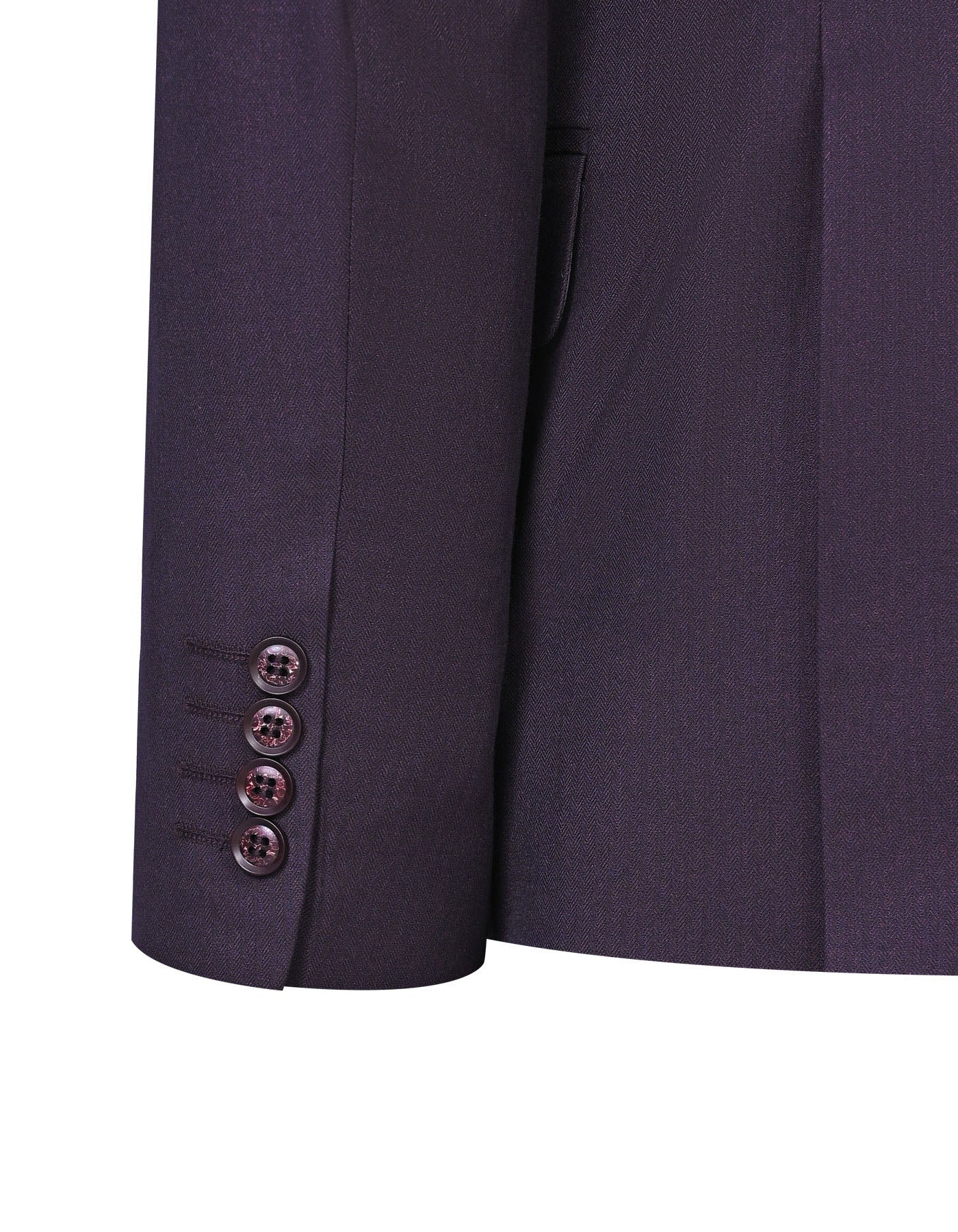 Plum Texture Smart Fit Suit - Image 4