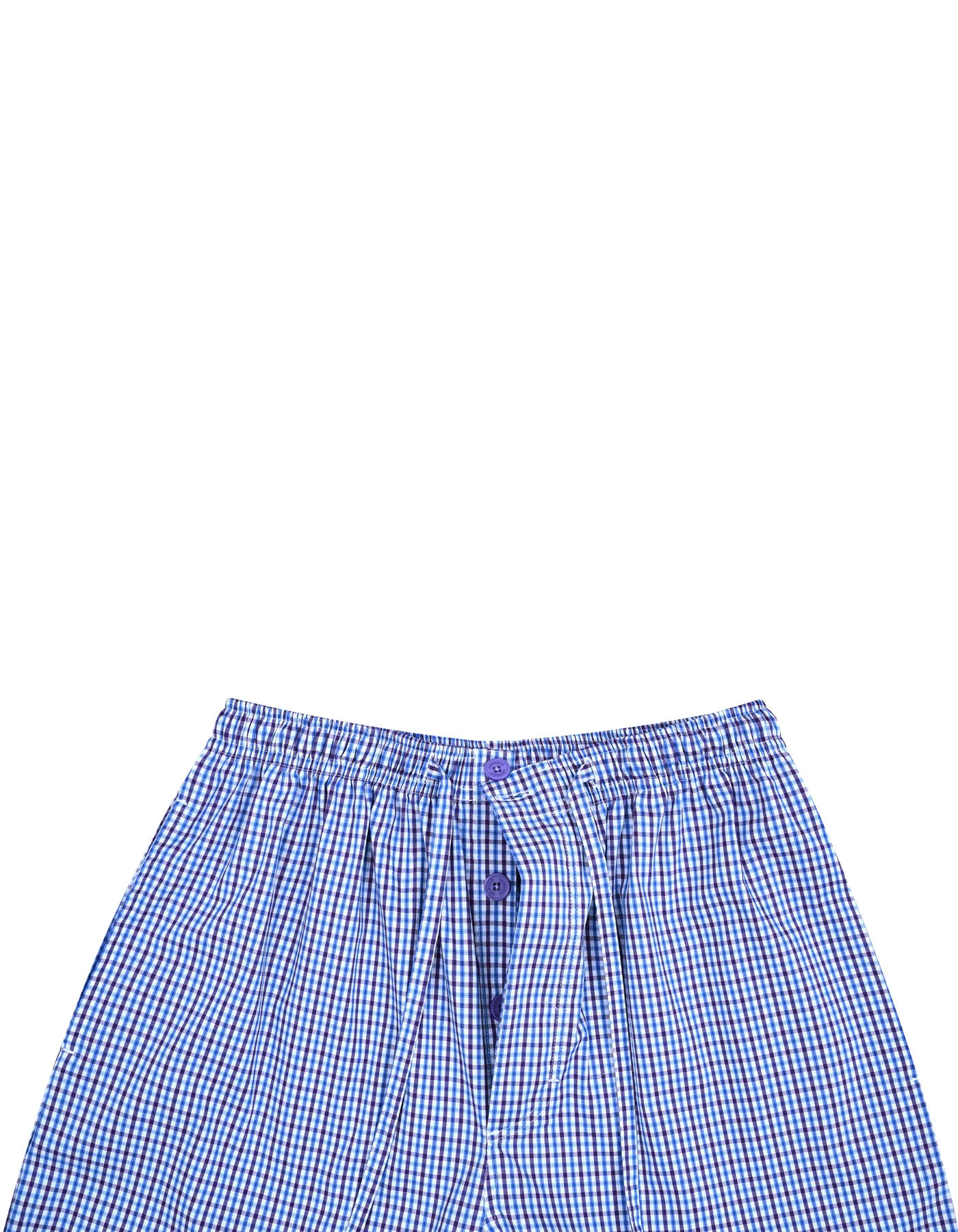 Purple Check Cross Pocket Woven Pajama - Image 2