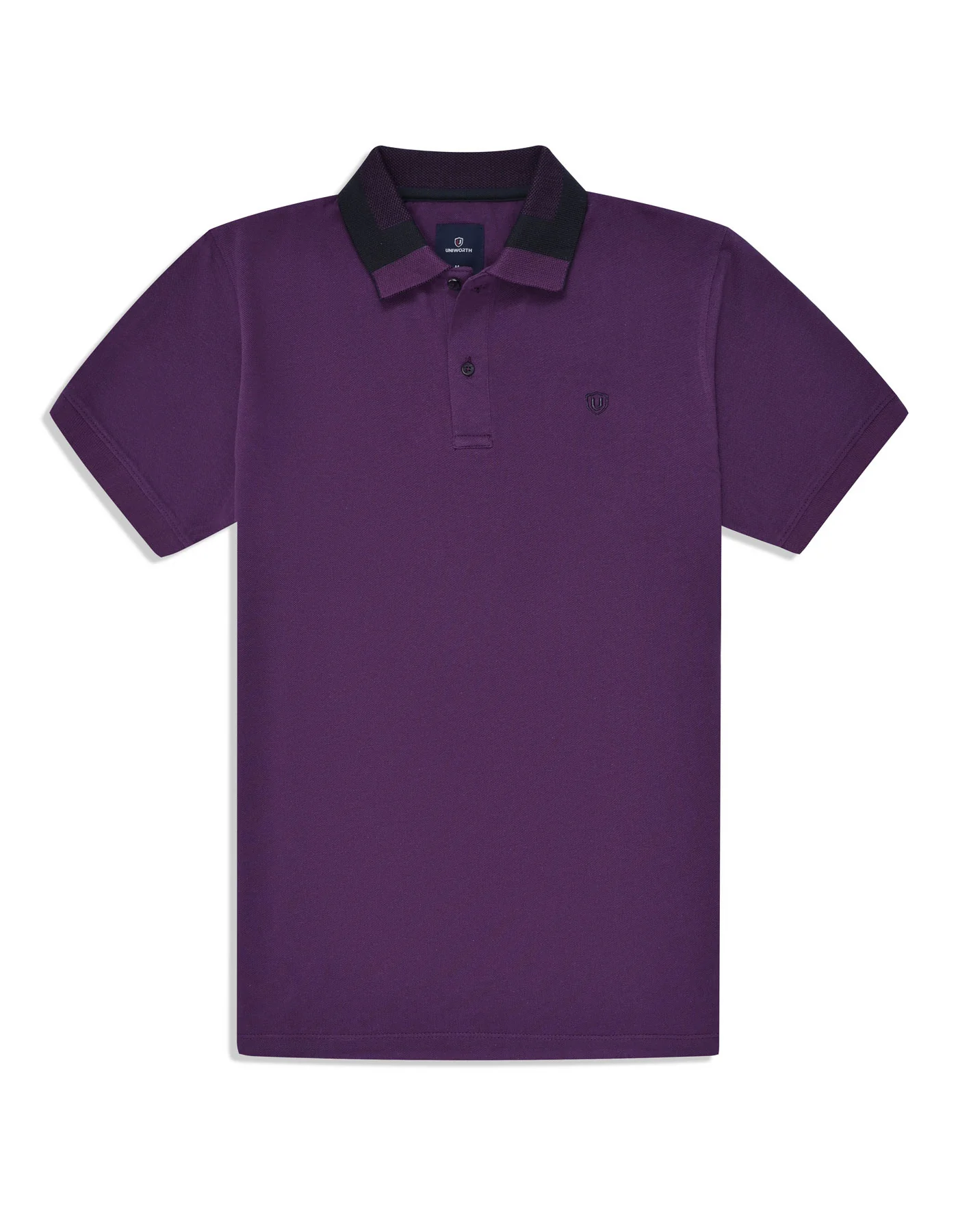 Purple Plain Pique Polo Shirt