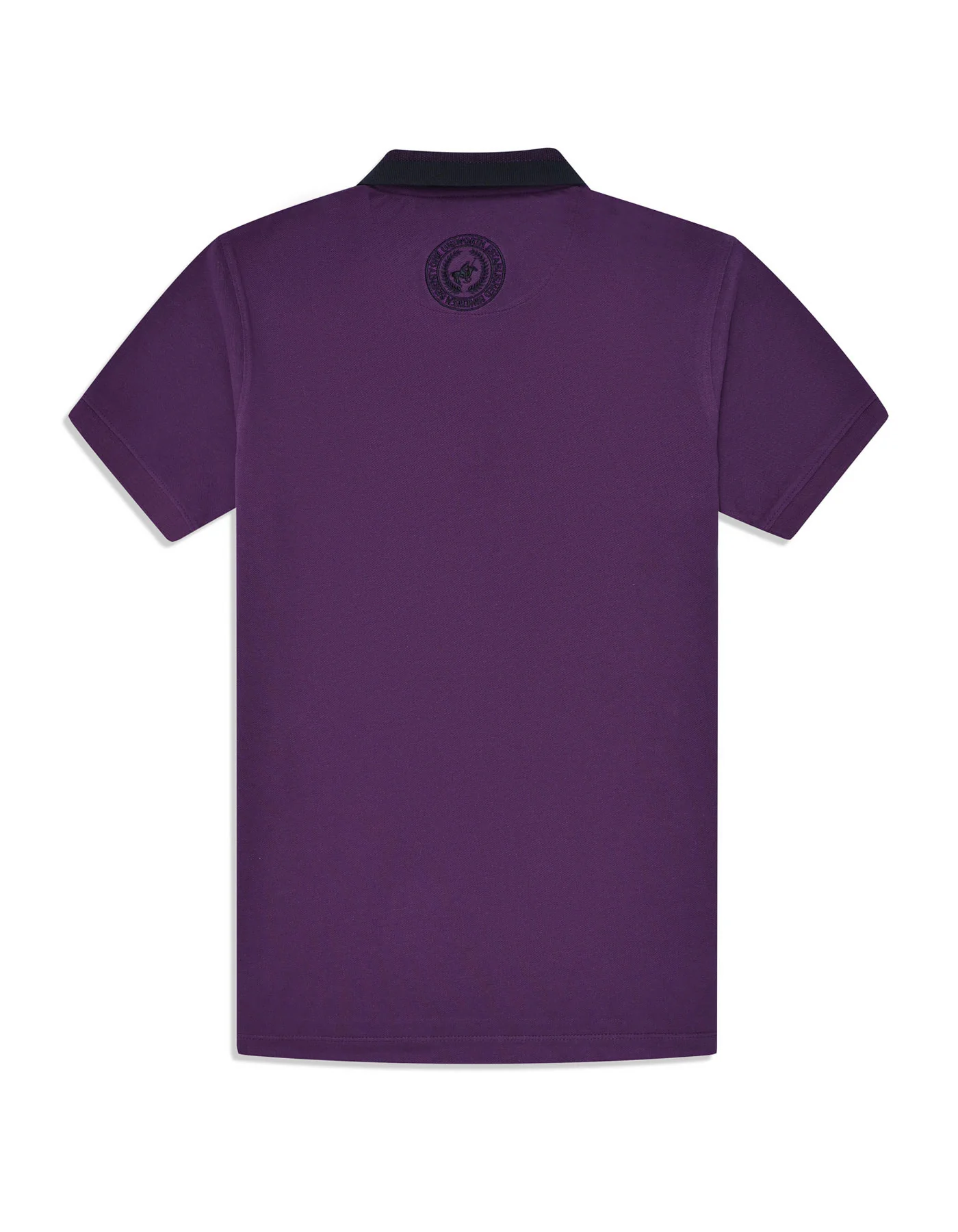 Purple Plain Pique Polo Shirt - Image 5