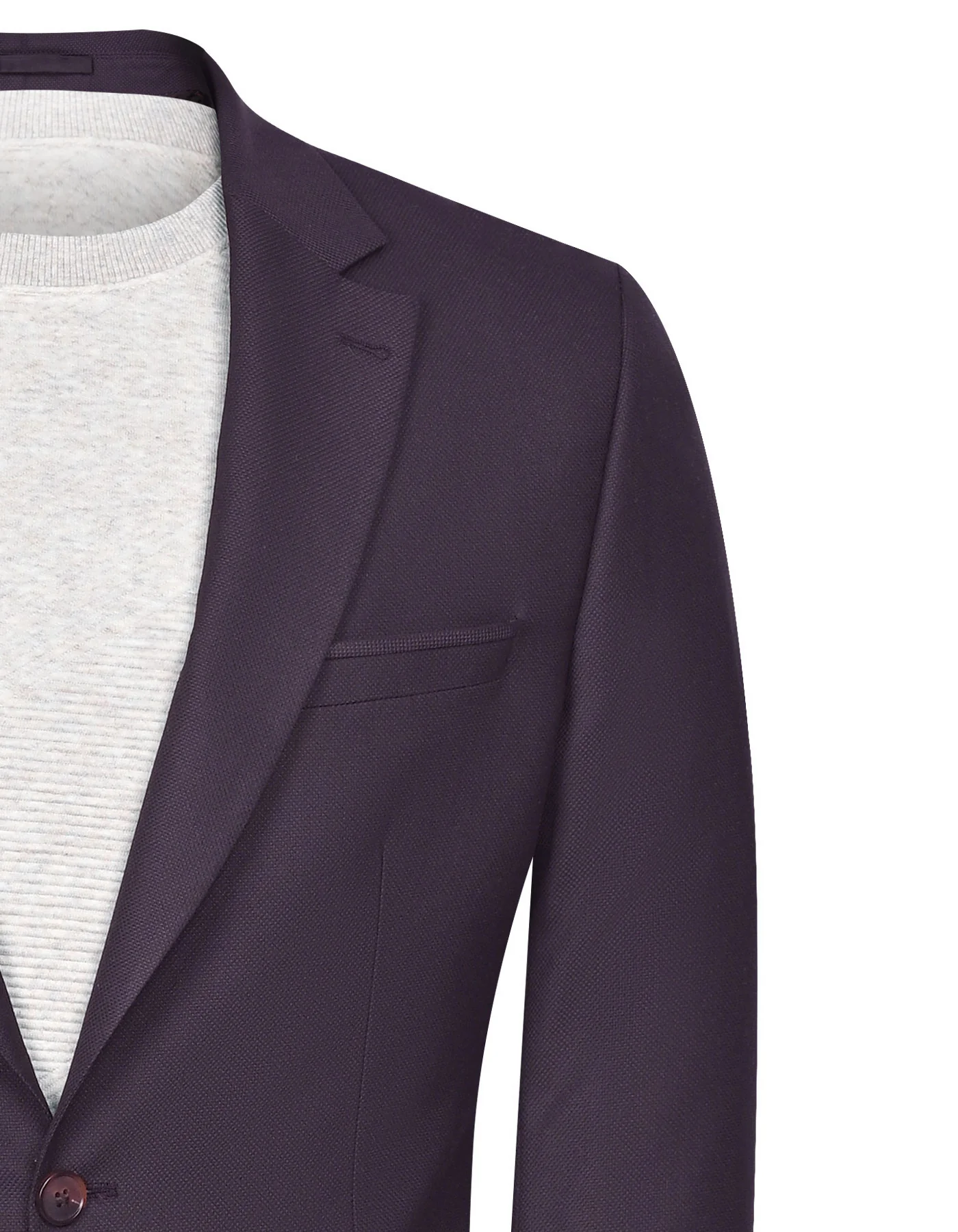 Purple Texture Tailored Smart Fit Coat - Image 2