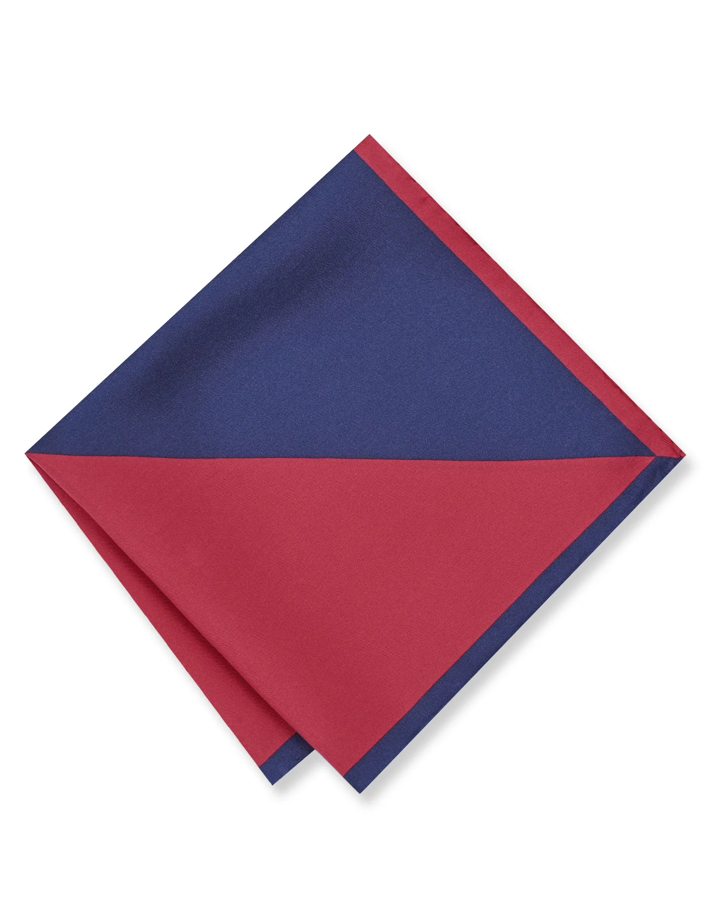 Red 100% Silk Pocket Square - Image 2