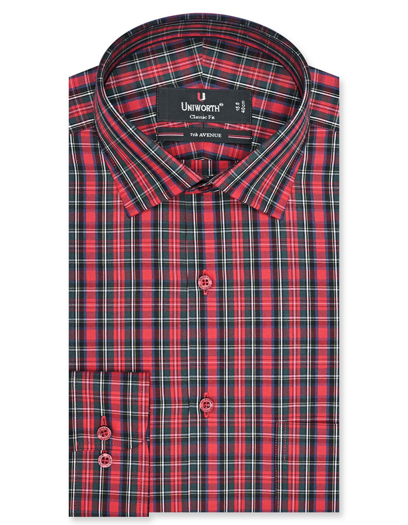 Red Check Classic Fit Shirt