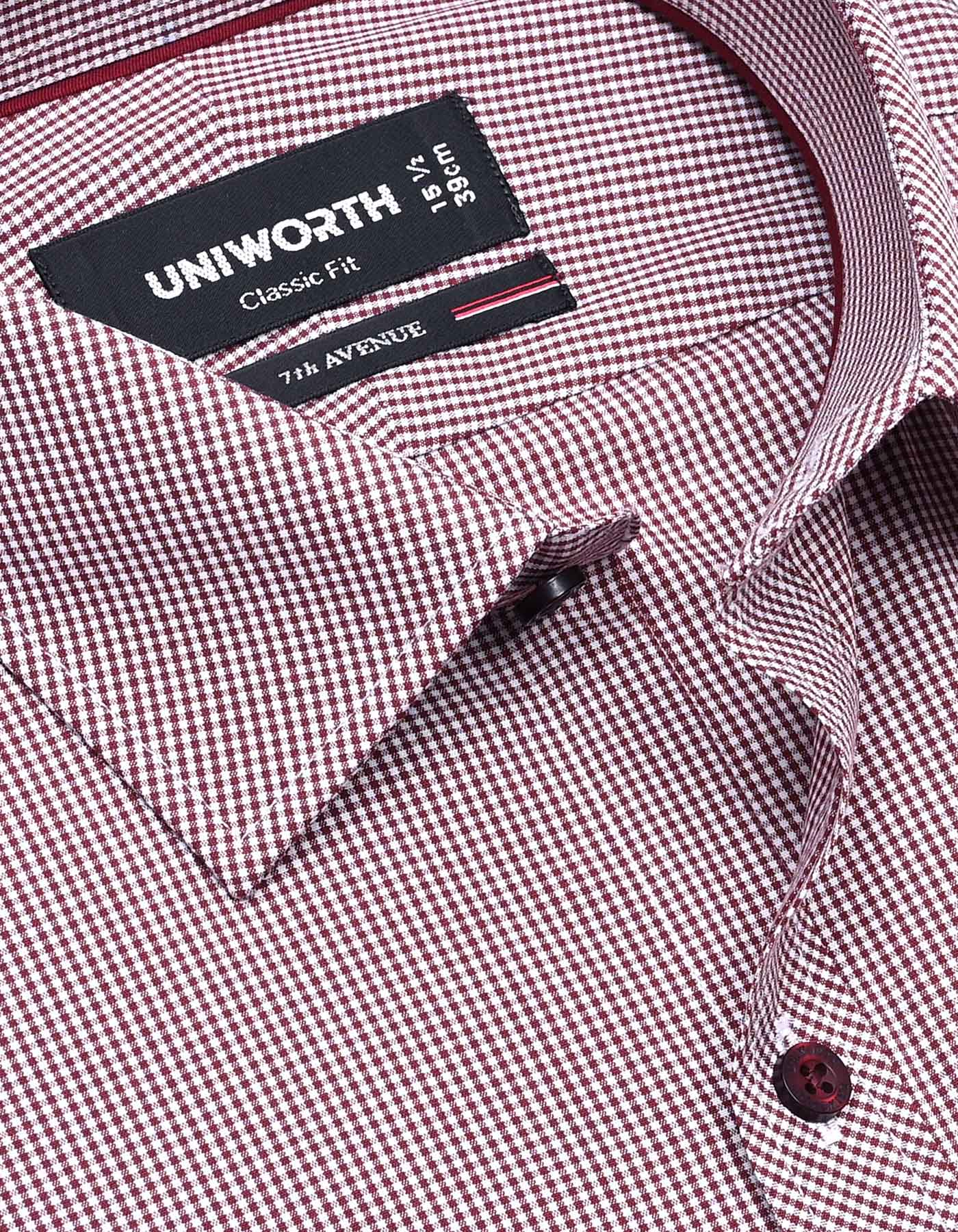 Red Check Classic Fit Shirt - Image 2