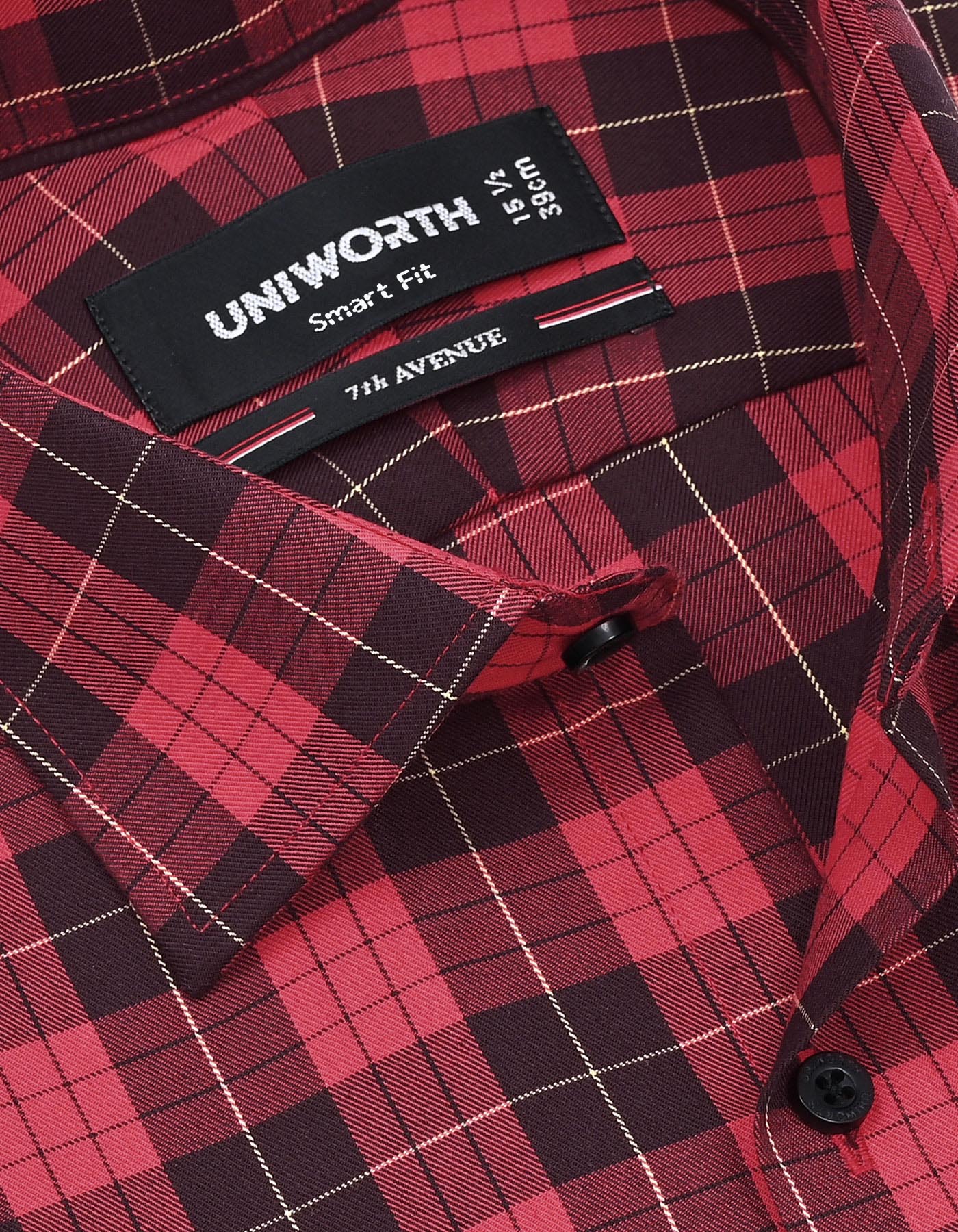 Red Check Smart Fit Shirt - Image 2