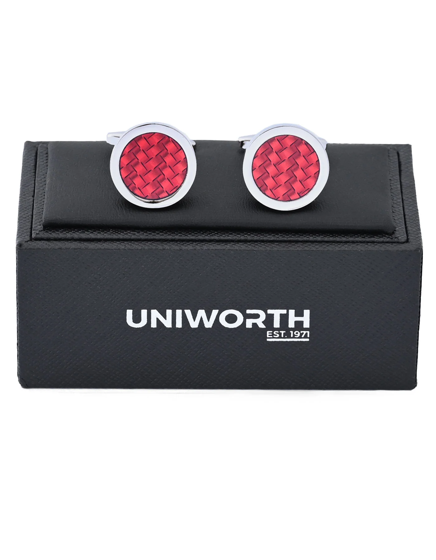 Red Circle Cufflink - Image 2