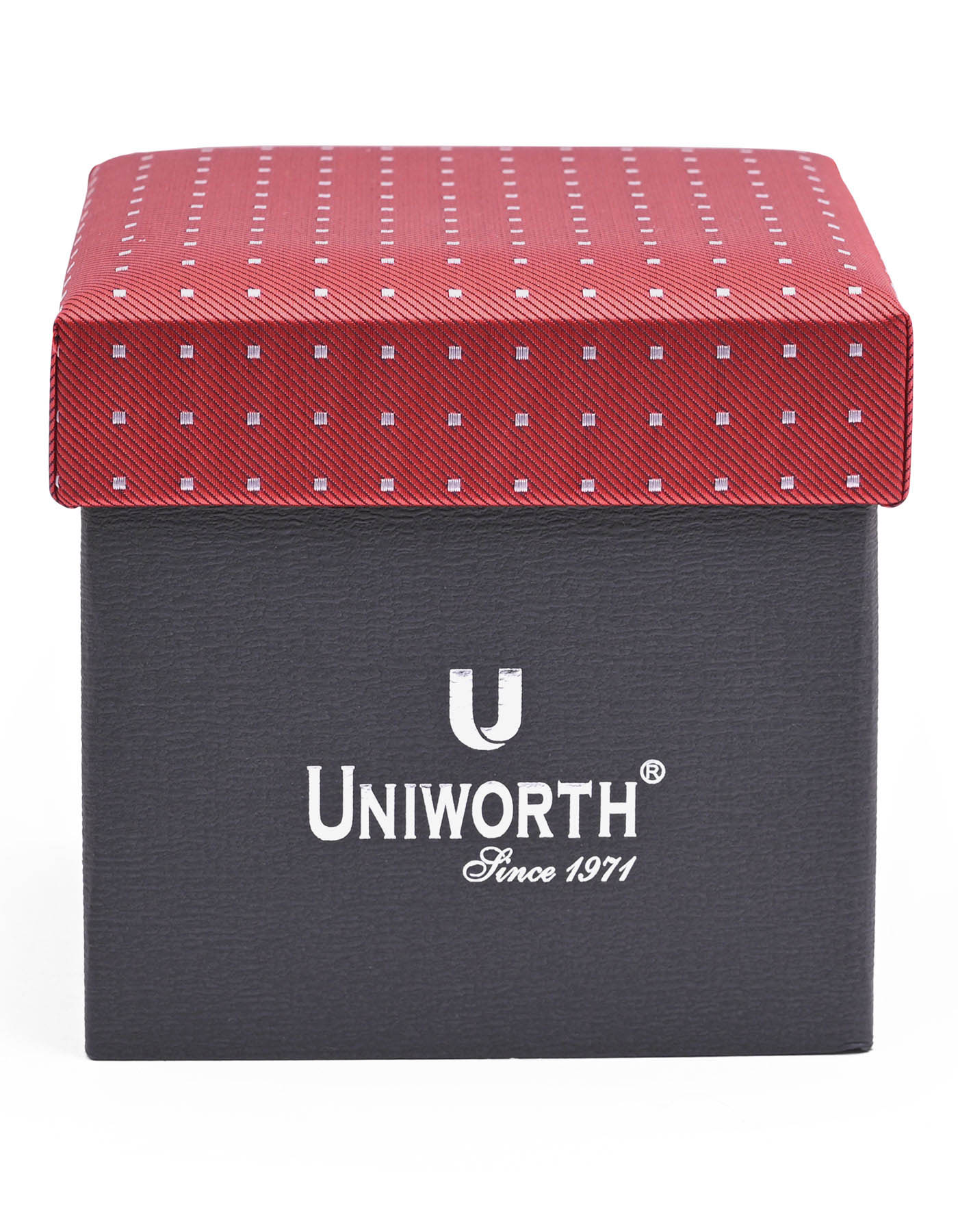 Red Geometric Cufflink Tie Set - Image 3