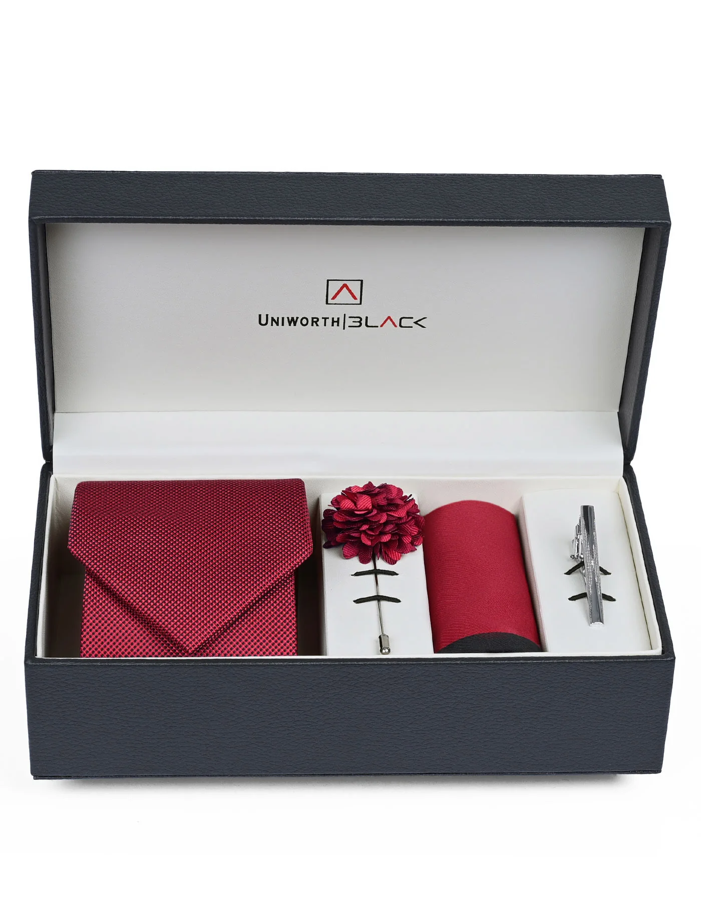 Red Geometric Men Accessories Box