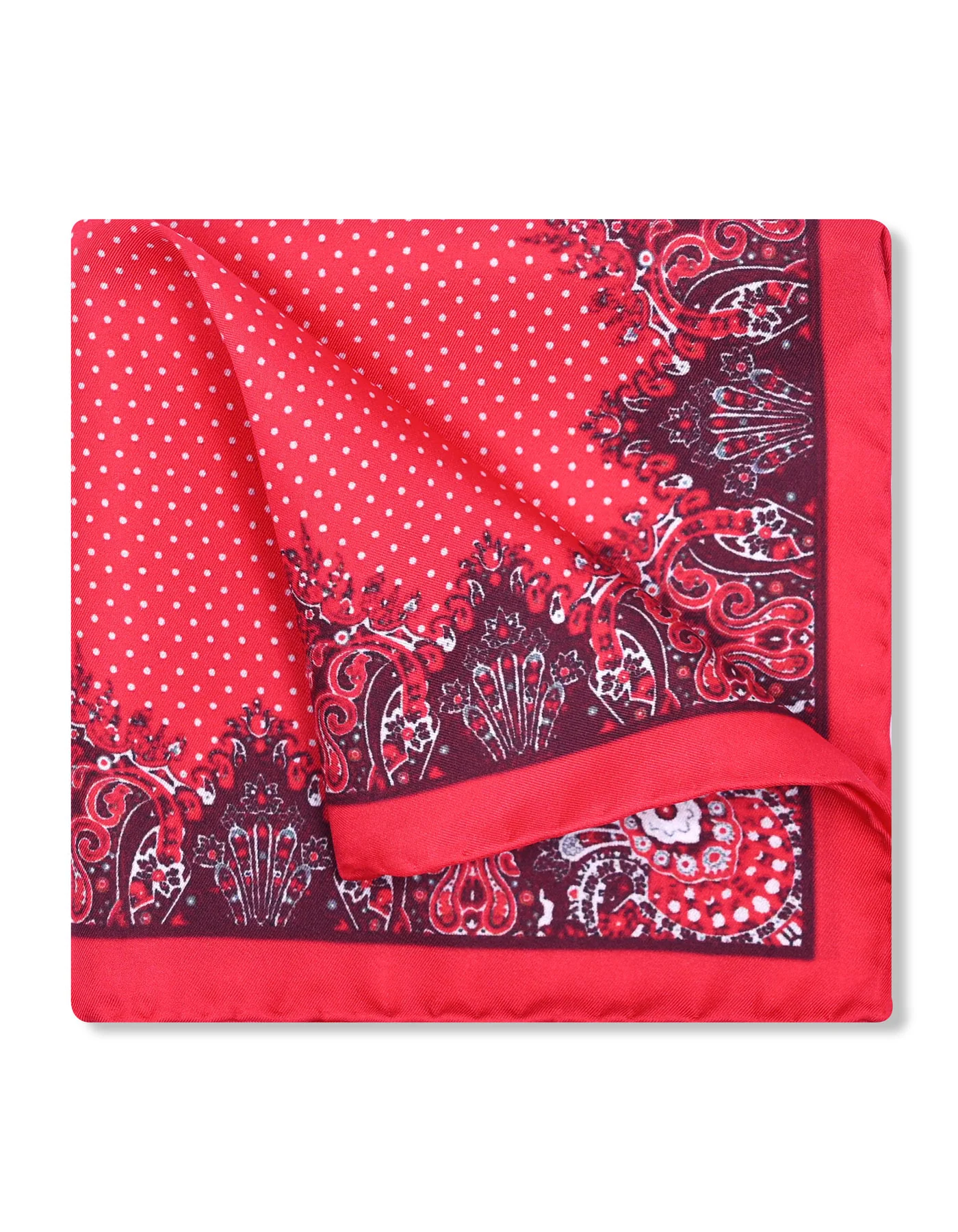 Red Paisley Pocket Square - Image 3