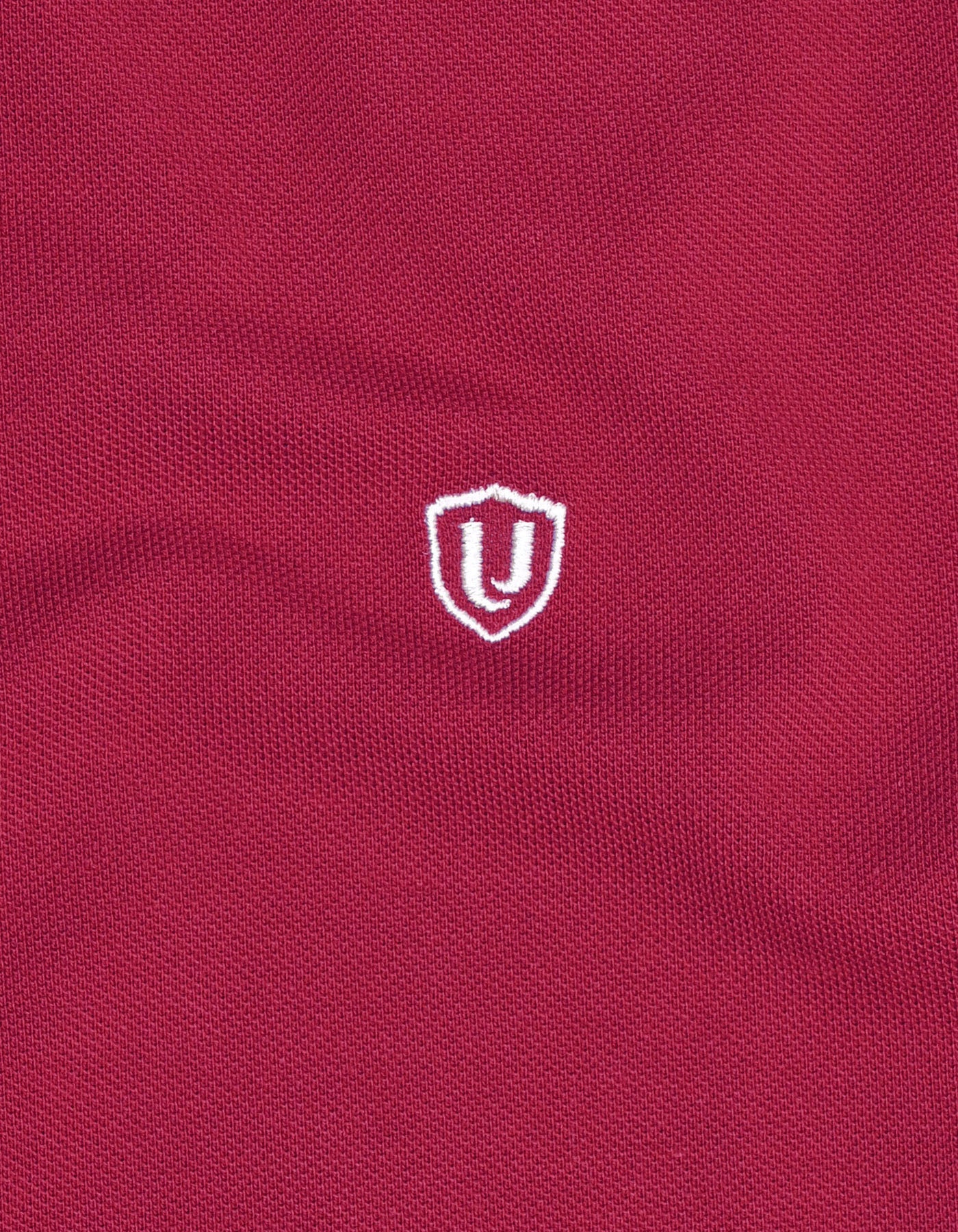 Red Plain Pique Polo Shirt - Image 4
