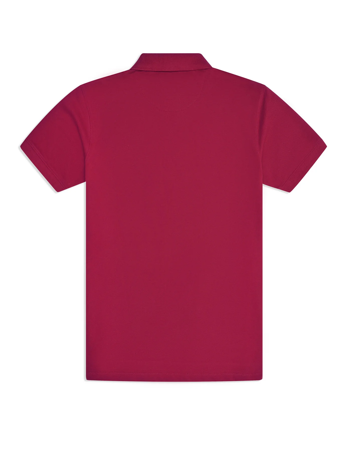 Red Plain Pique Polo Shirt - Image 5