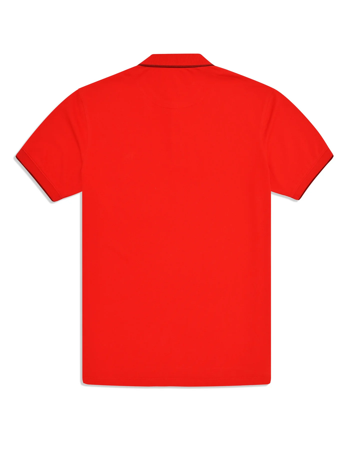 Red Plain Pique Polo Shirt - Image 5