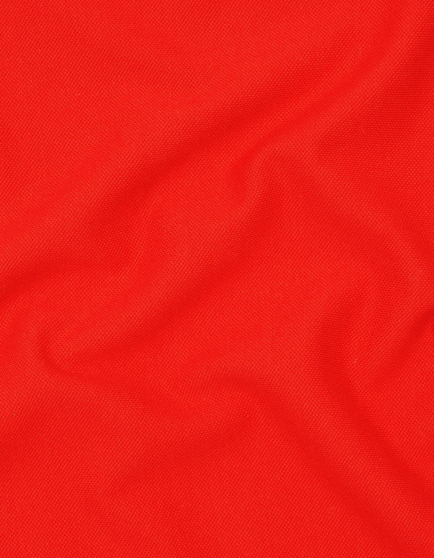 Red Plain Pique Polo Shirt - Image 6