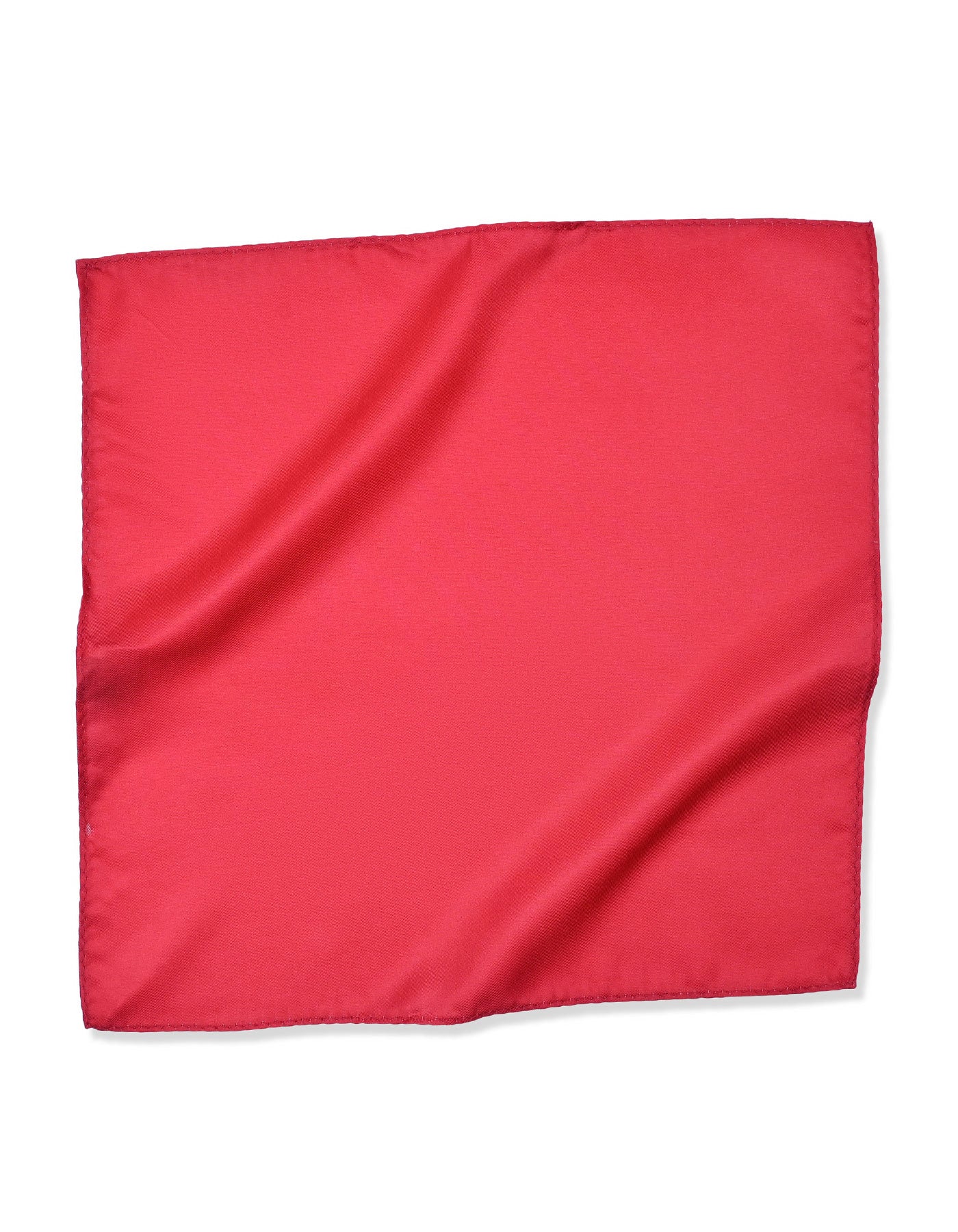 Red Plain Pocket Square - Image 3