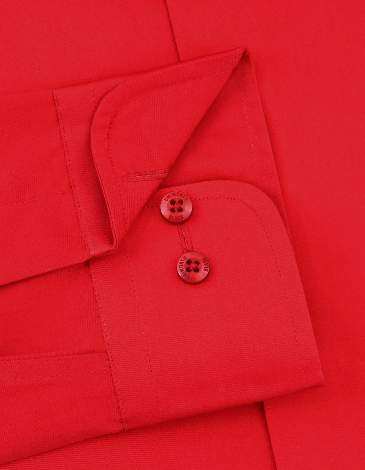 Red Plain Tailored Smart Fit Shirt - Image 3