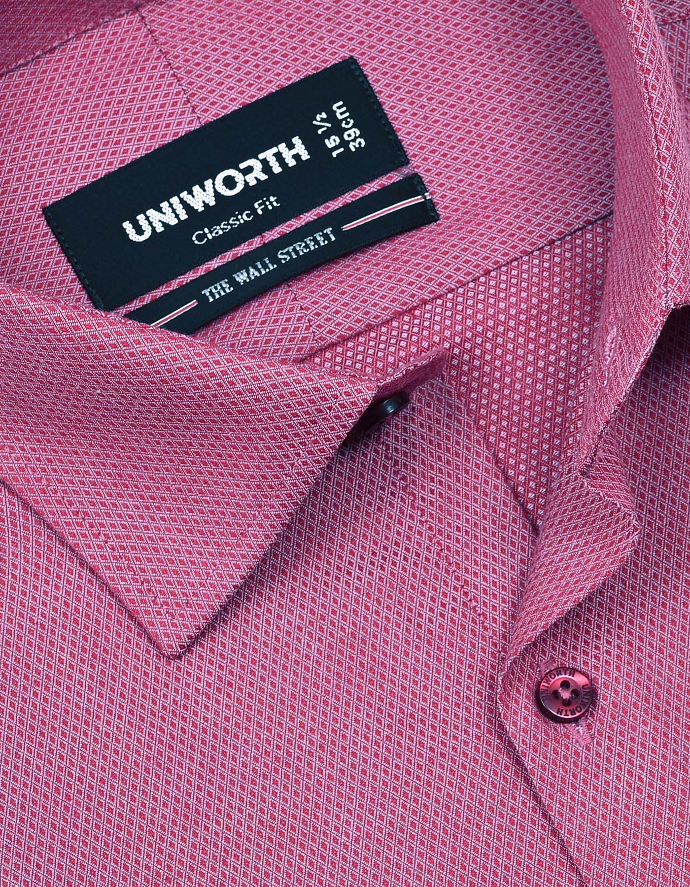 Red Self Classic Fit Shirt - Image 2