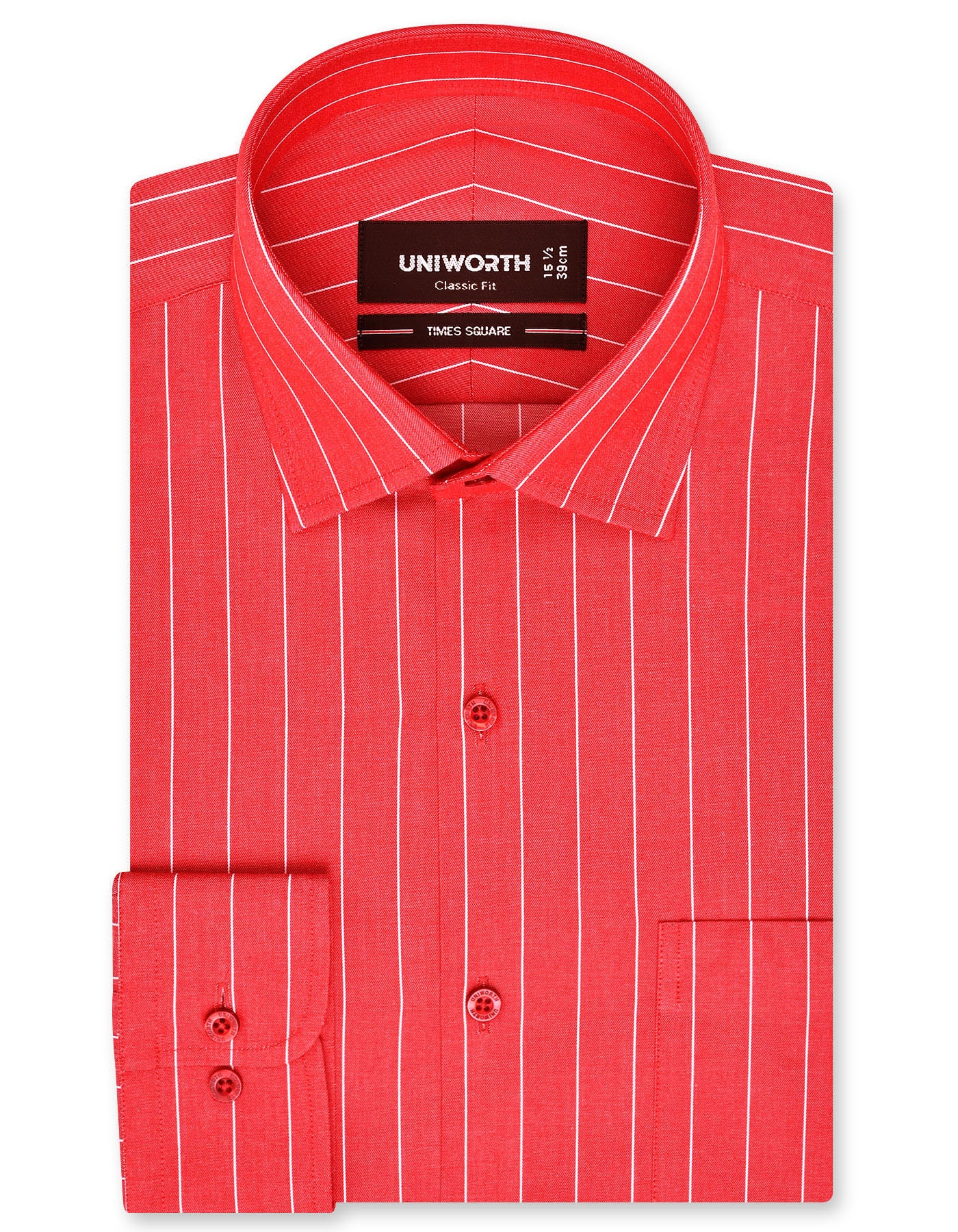 Red Stripe Classic Fit Shirt