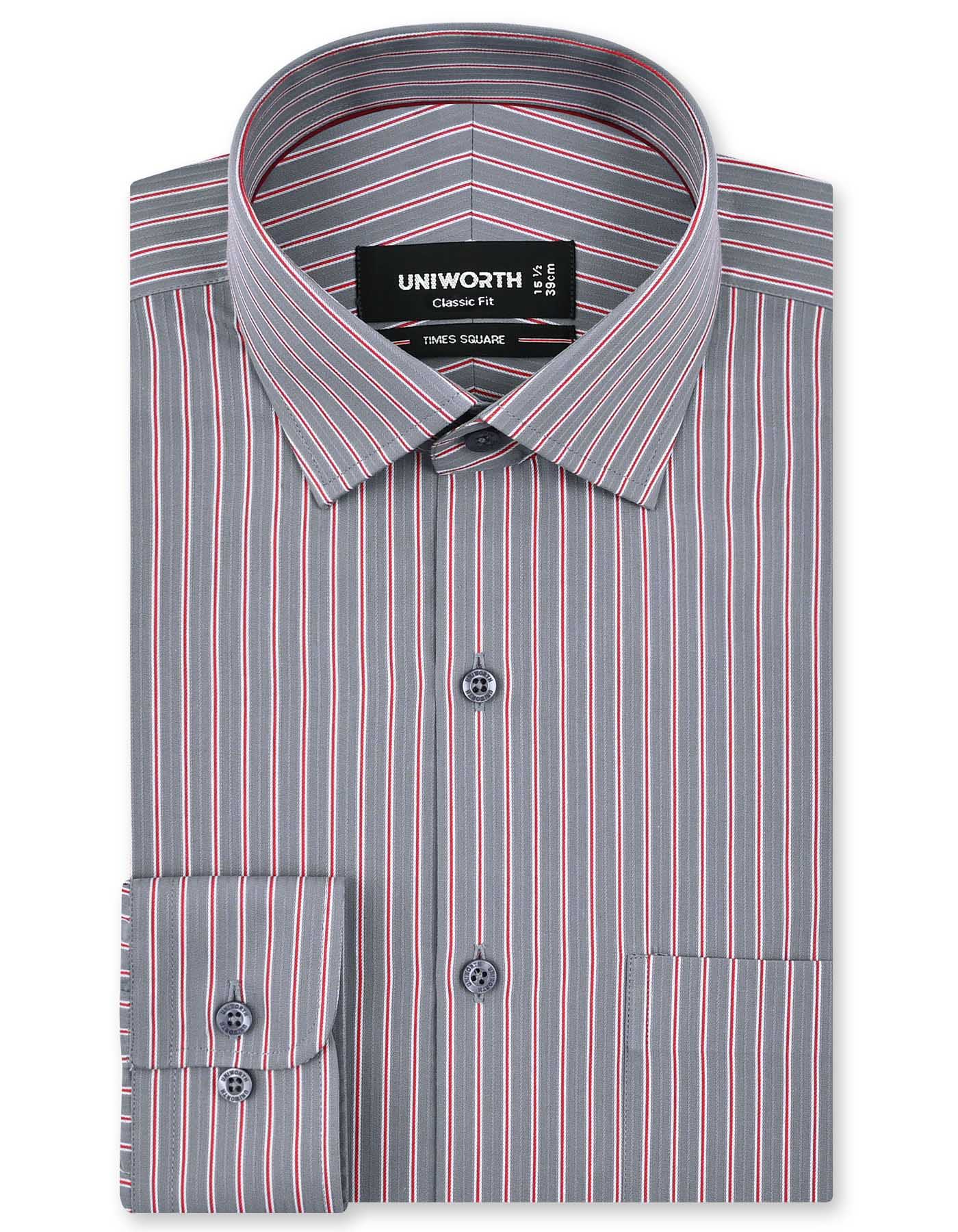 Red Stripe Classic Fit Shirt