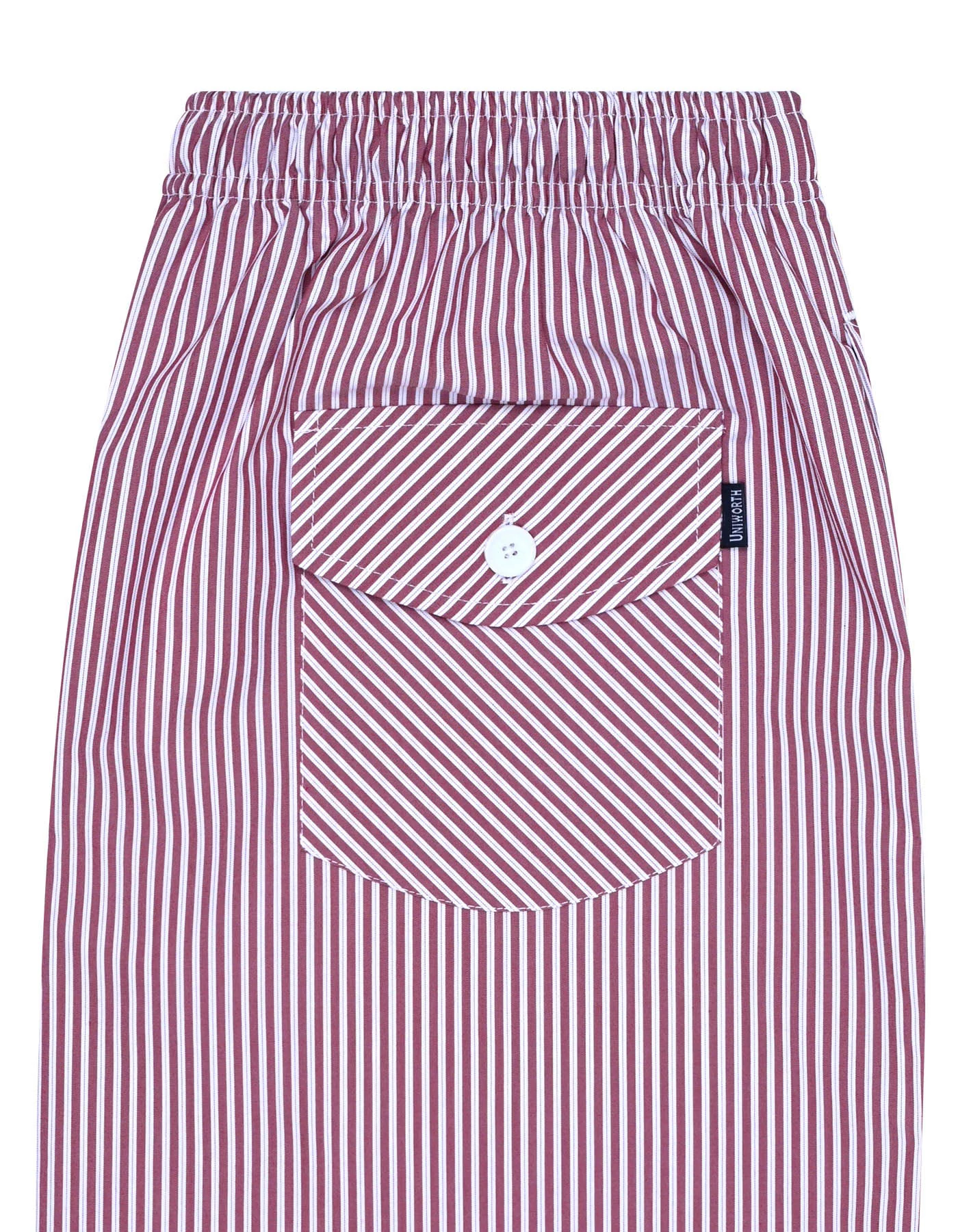 Red Stripe Cross Pocket Woven Pajama - Image 3