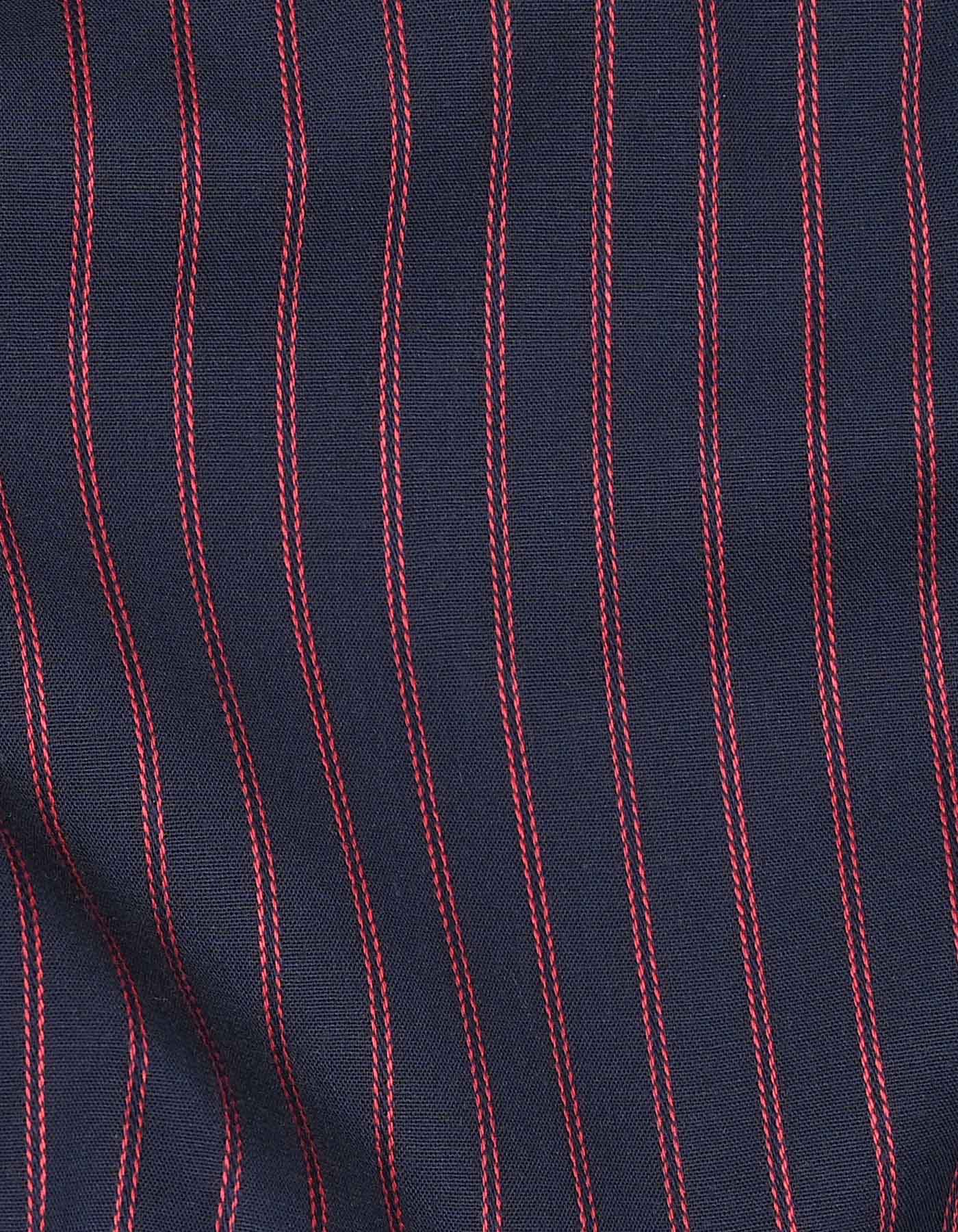 Red Stripe Tailored Smart Fit Shirt - Image 4