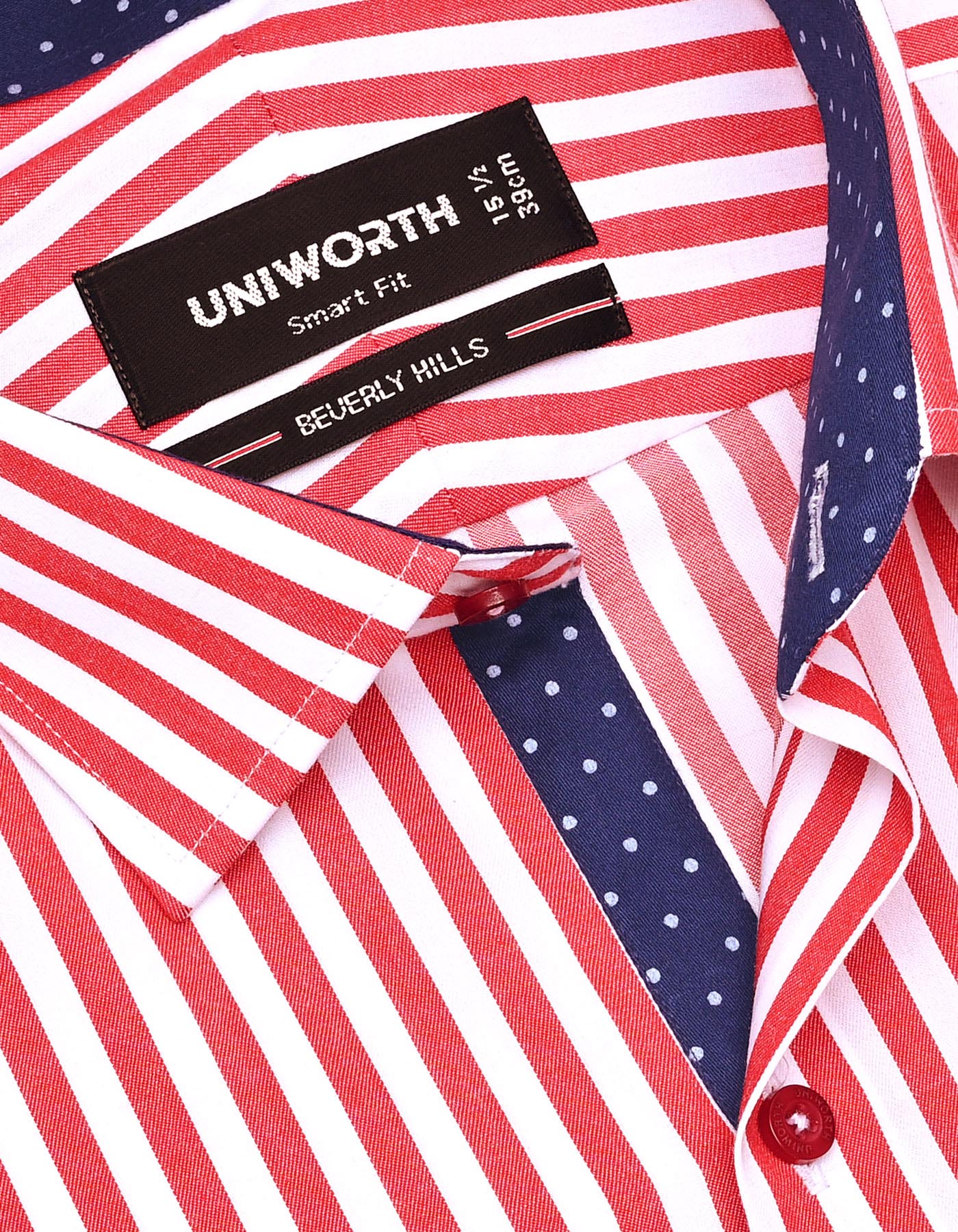 Red Stripe Tailored Smart Fit Shirt - Image 2