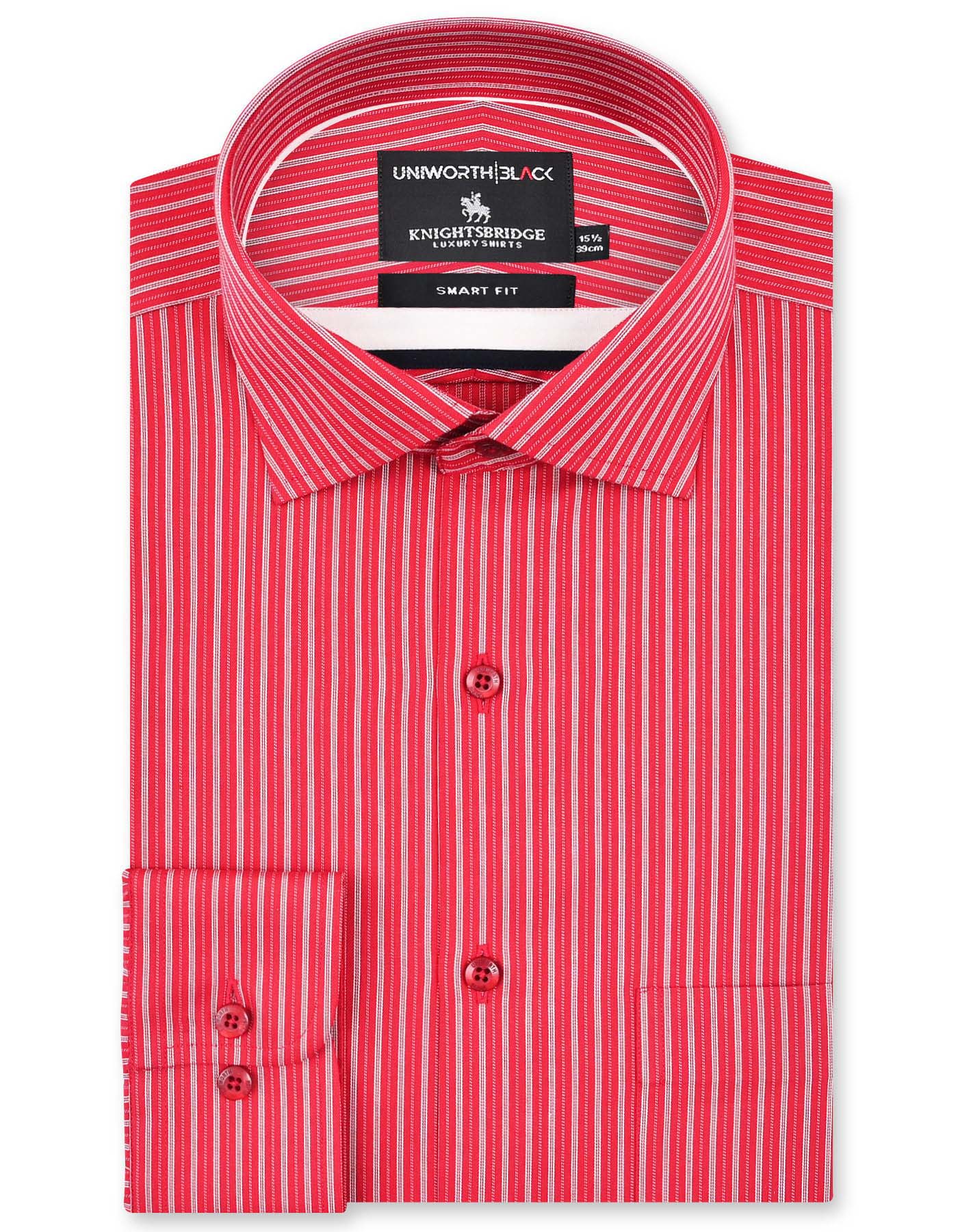 Red Stripe Tailored Smart Fit Shirt