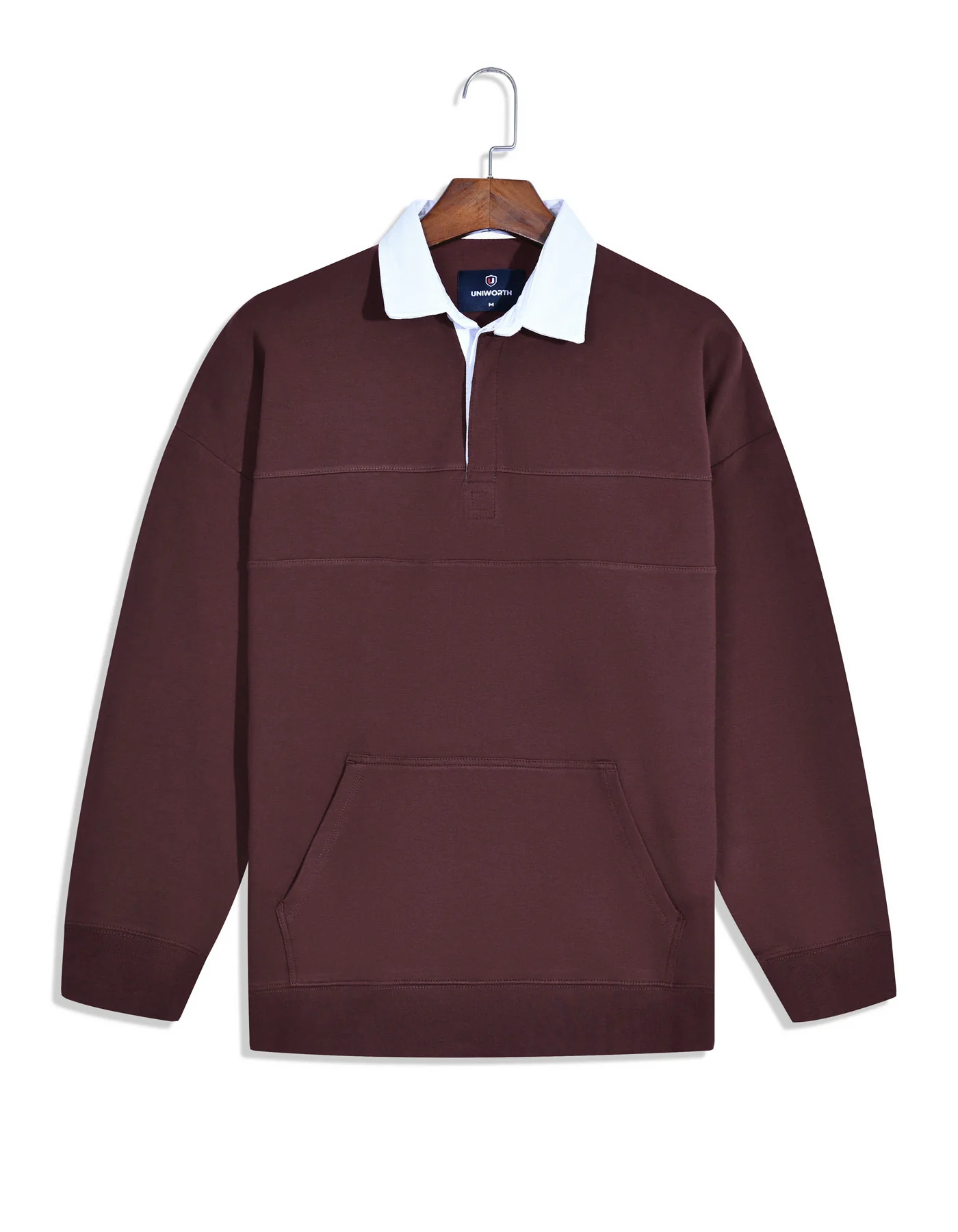 Rich Brown Relaxed Fit Rugby Polo