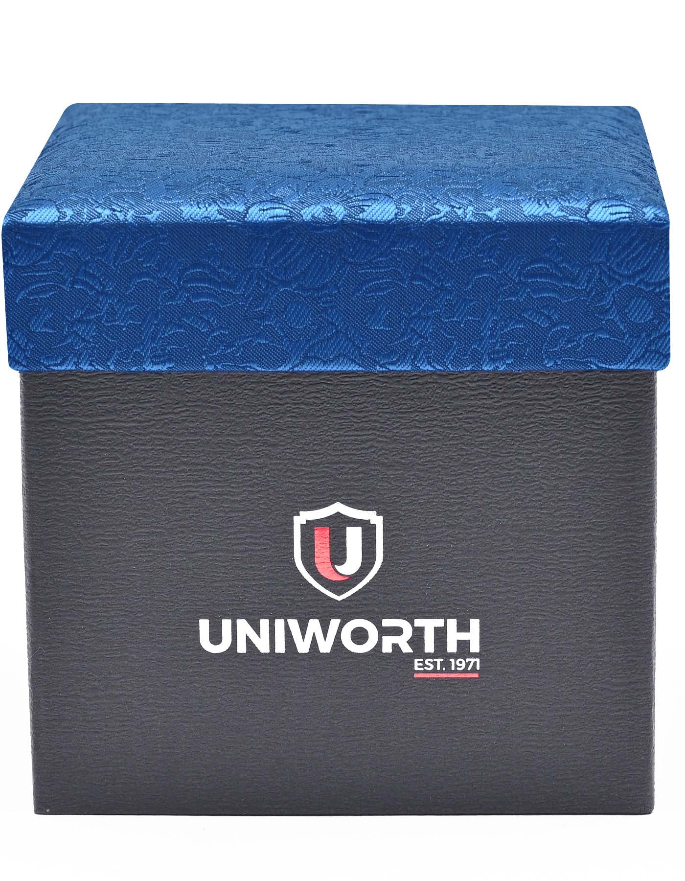 Royal Blue Floral Cufflink Tie Set - Image 3