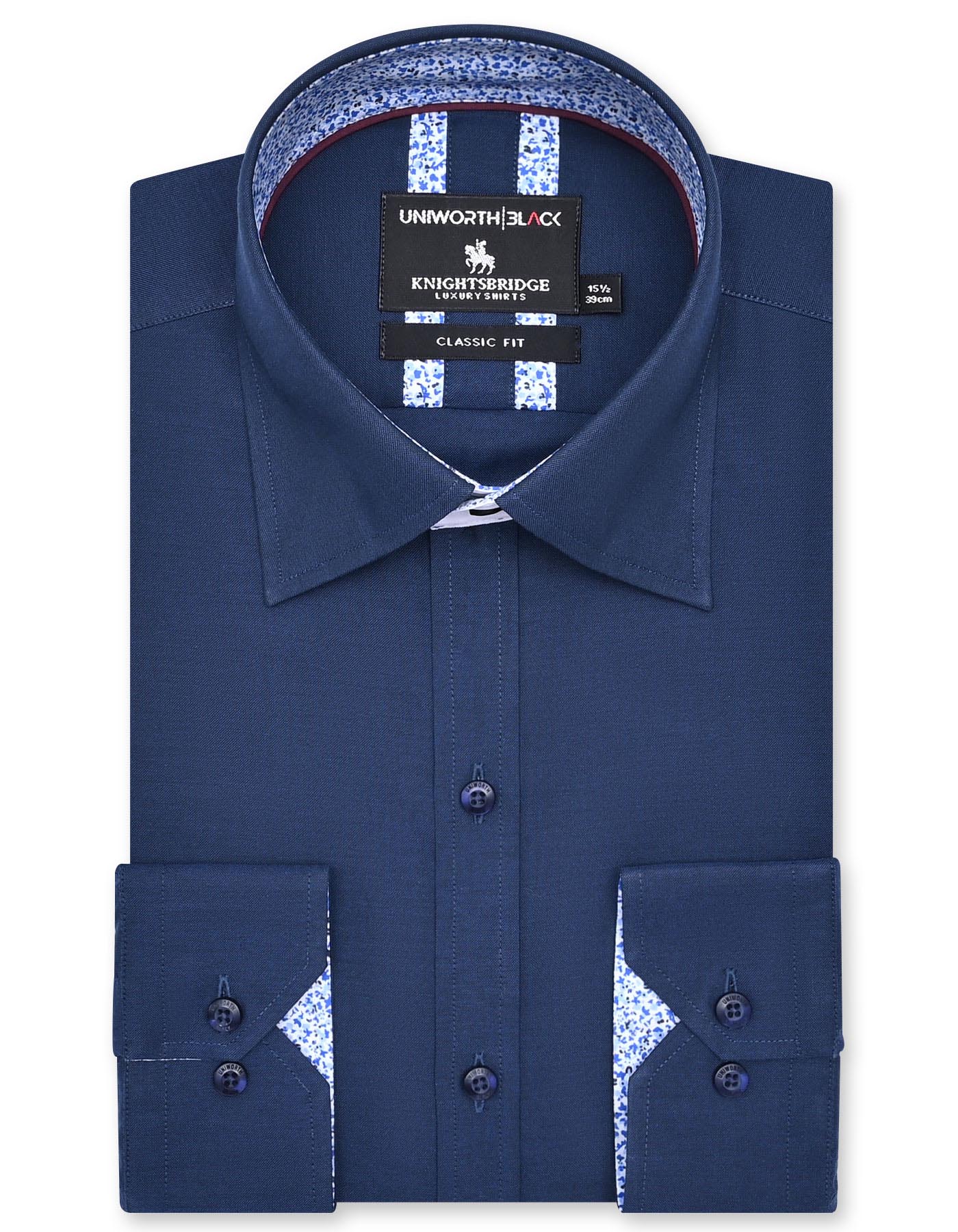 Royal Blue Plain Classic Fit Shirt