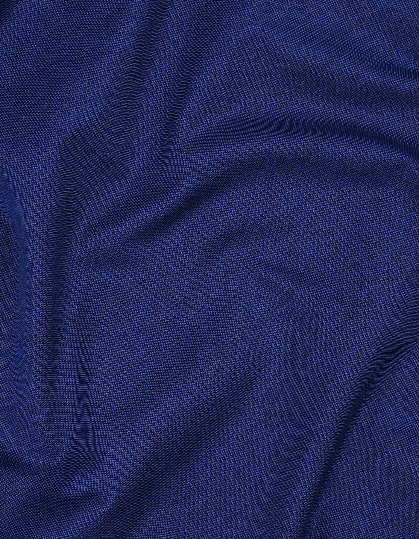 Royal Blue Plain Classic Fit Shirt - Image 5