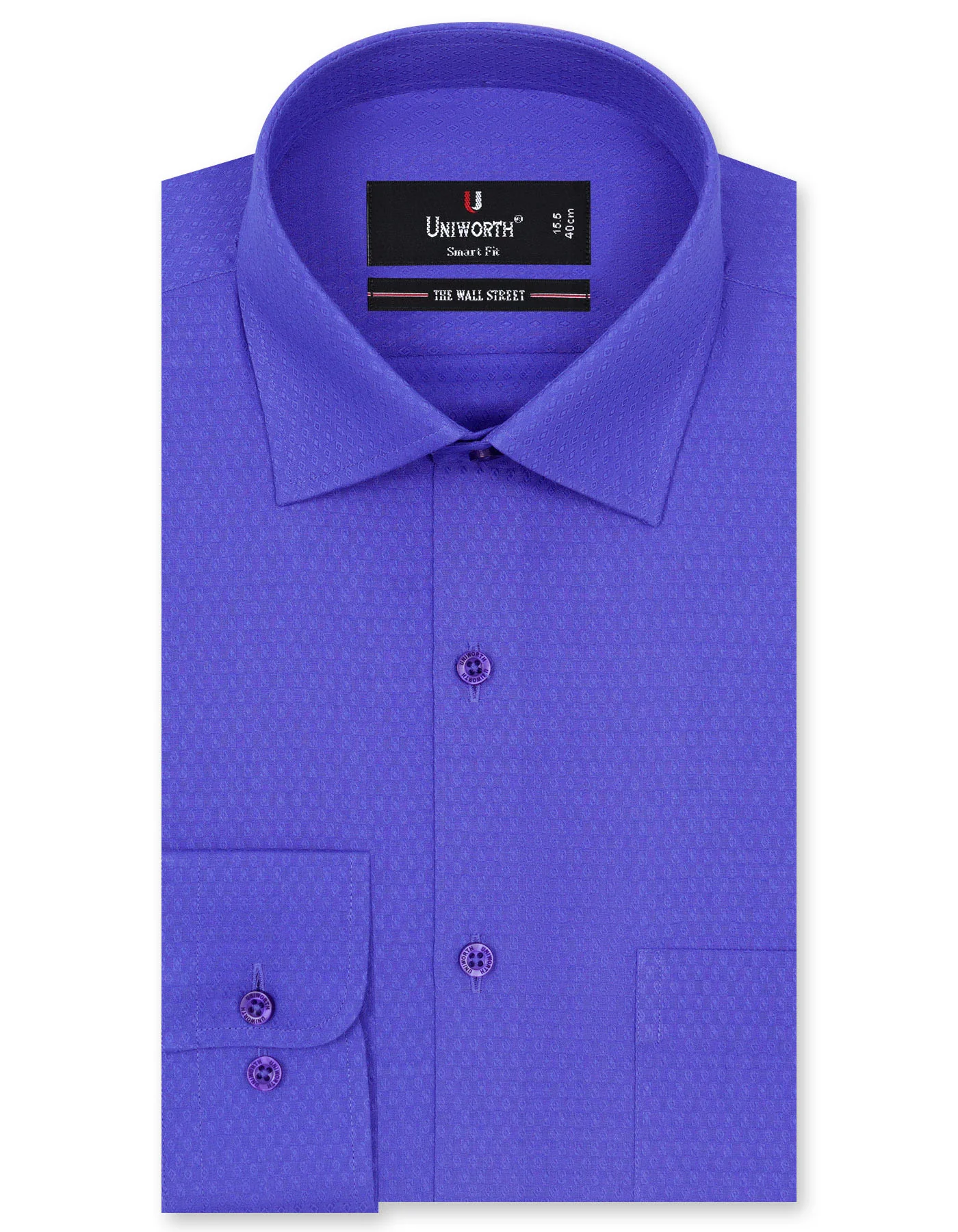 Royal Blue Self Tailored Smart Fit Shirt