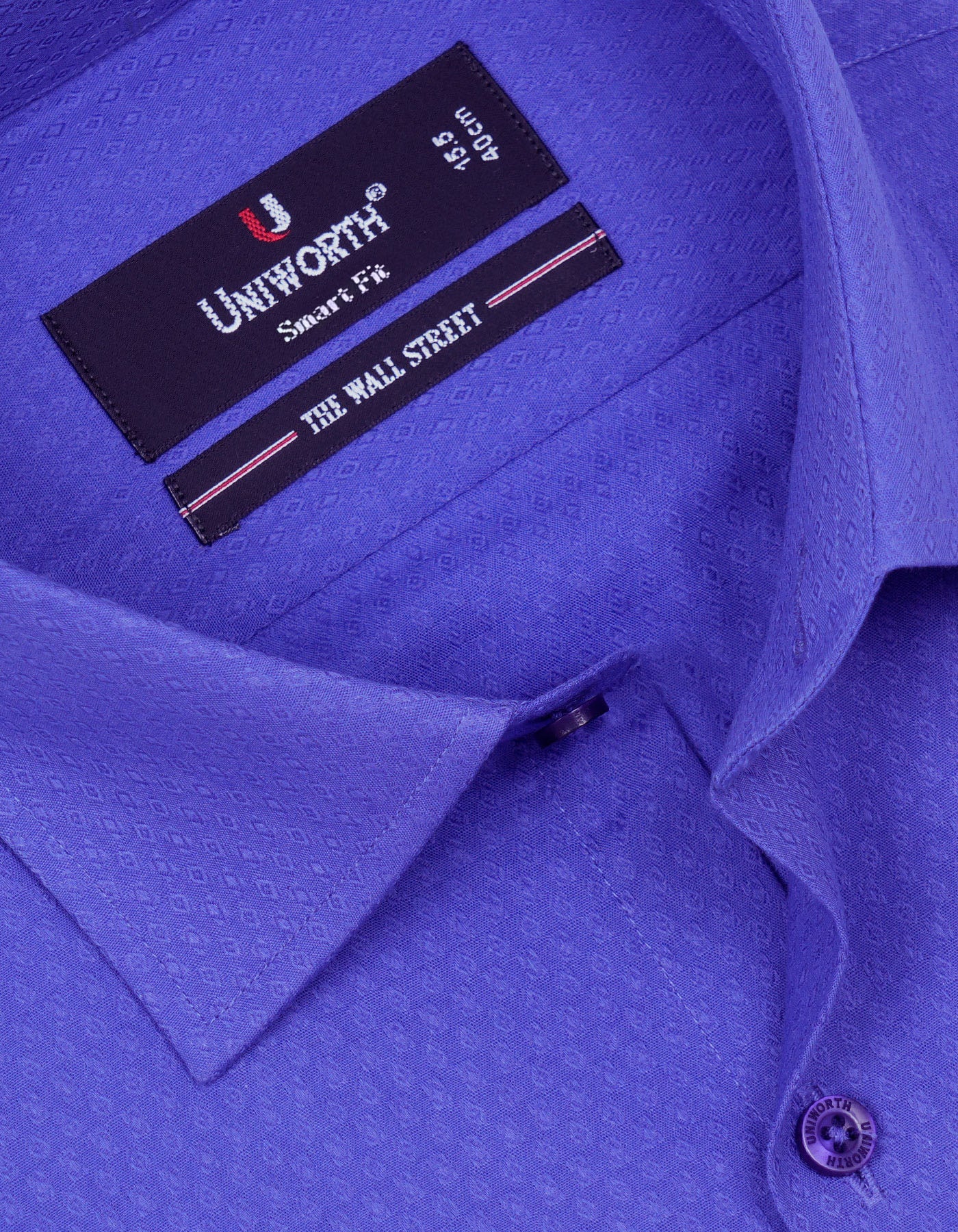 Royal Blue Self Tailored Smart Fit Shirt - Image 2