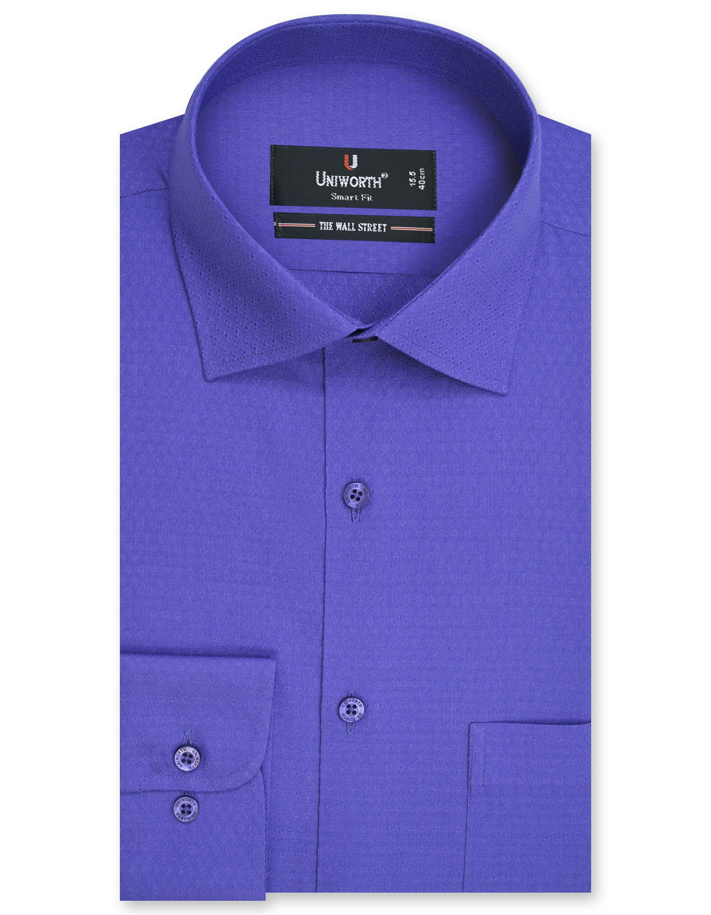 Royal Blue Self Tailored Smart Fit Shirt