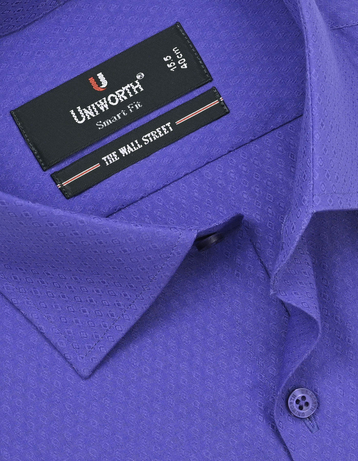 Royal Blue Self Tailored Smart Fit Shirt - Image 2