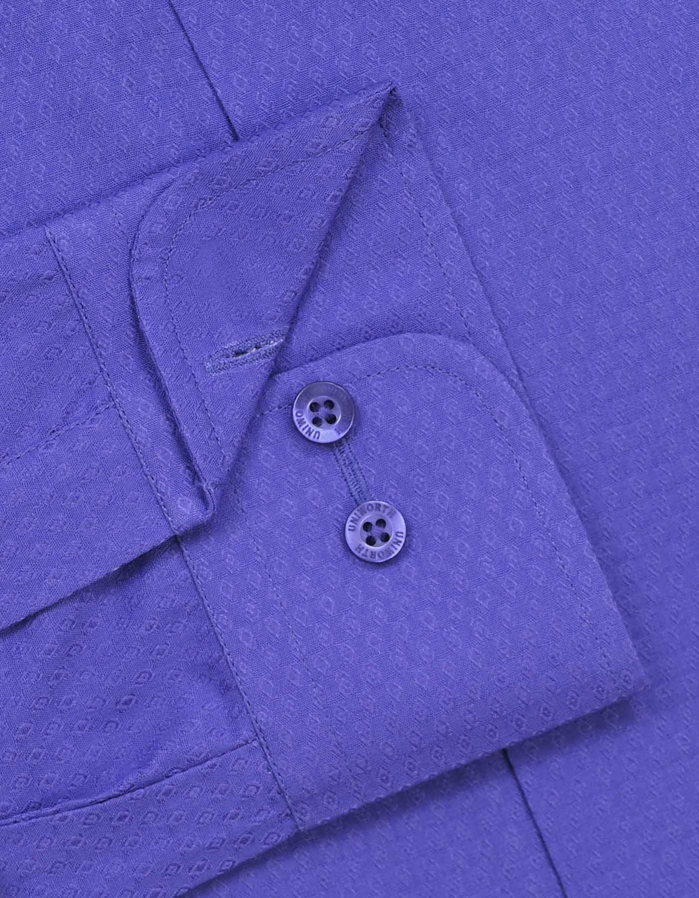 Royal Blue Self Tailored Smart Fit Shirt - Image 3