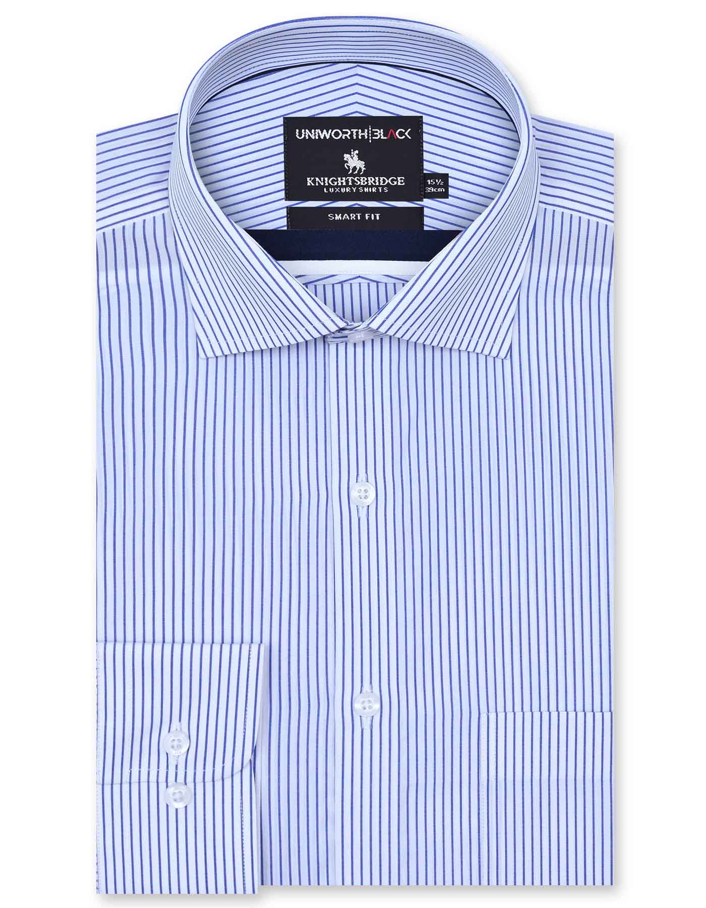 Royal Blue Stripe Tailored Smart Fit Shirt