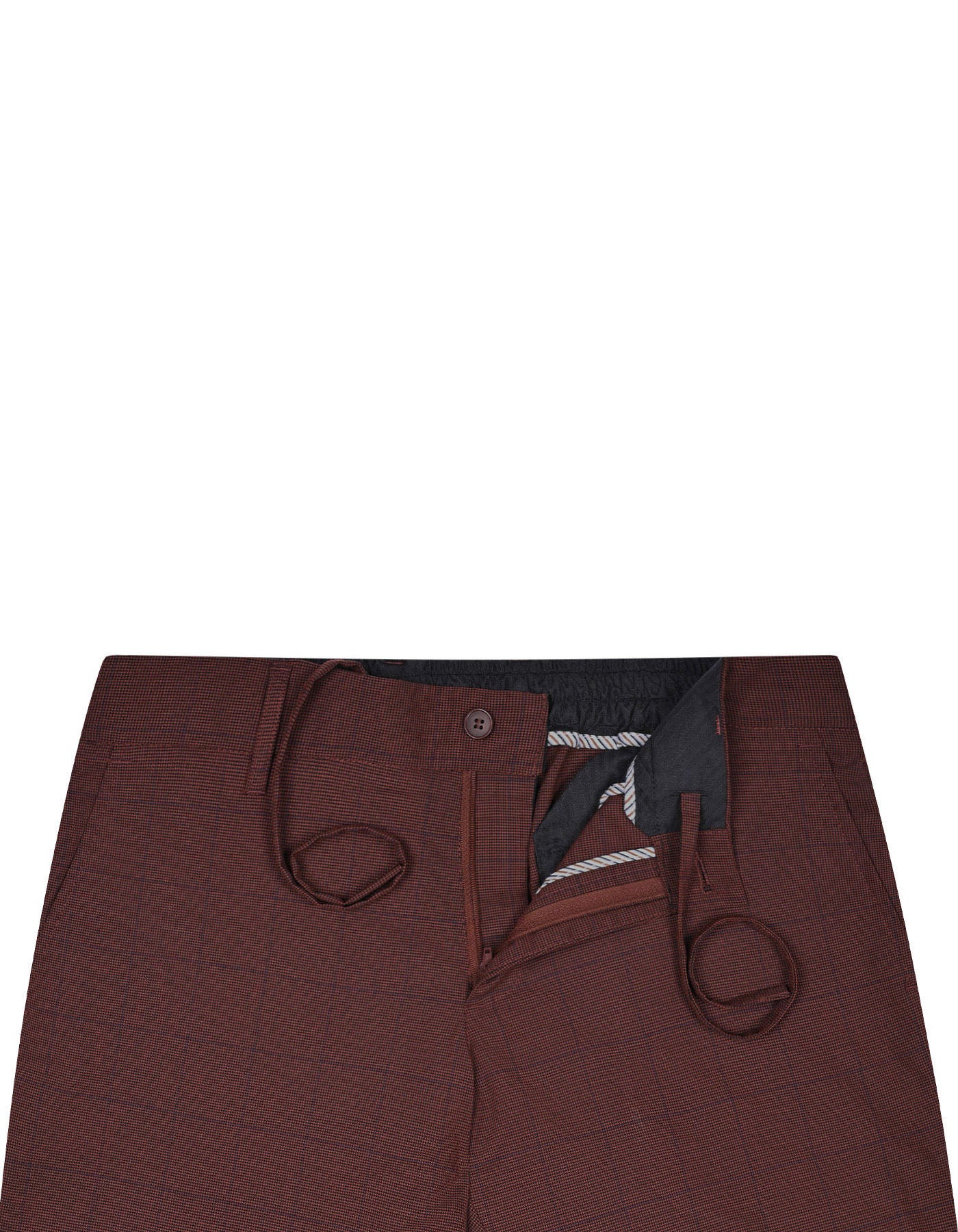 Rust Check Tailored Smart Fit Casual Pant - Image 2