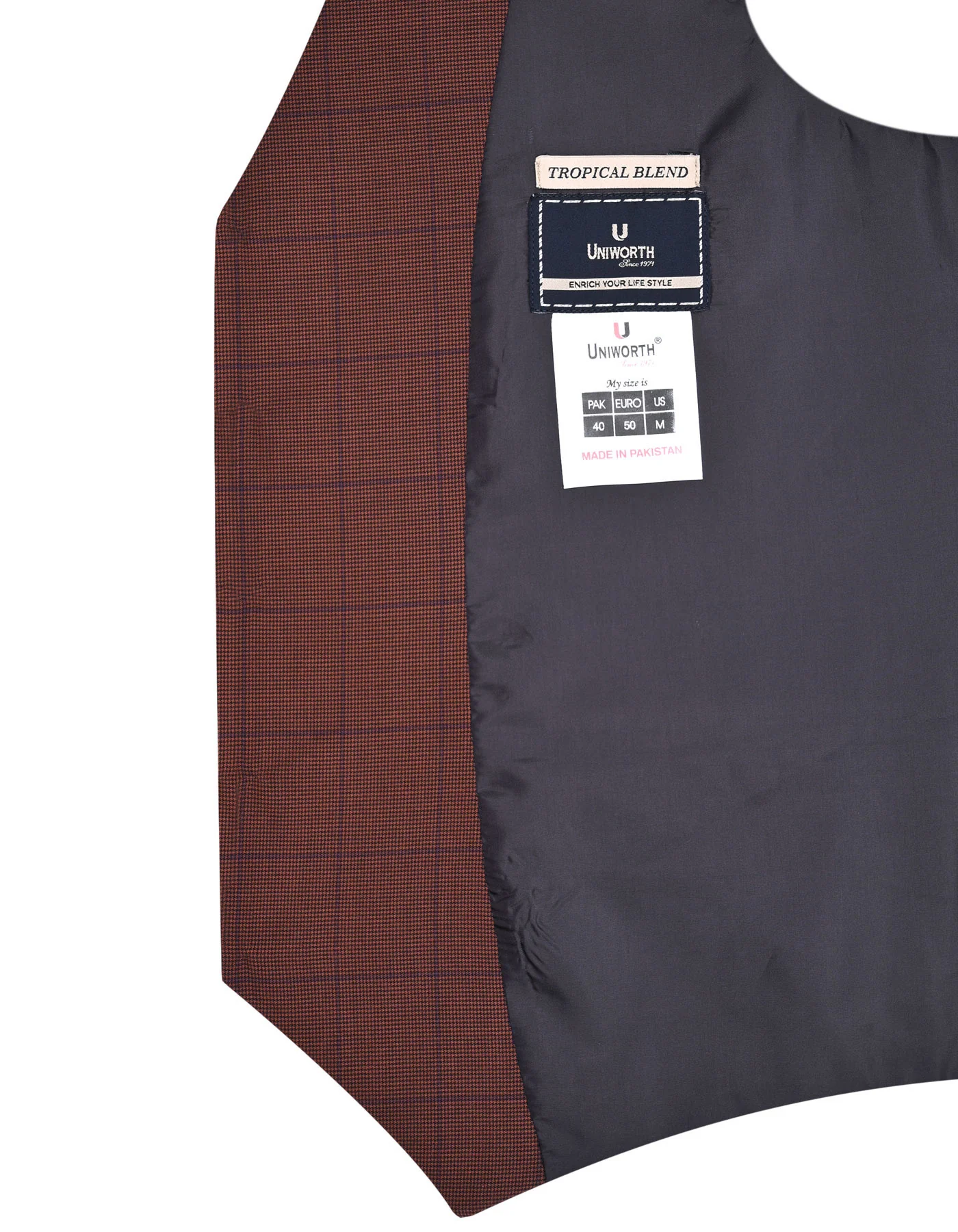 Rust Check Western Waistcoat - Image 3