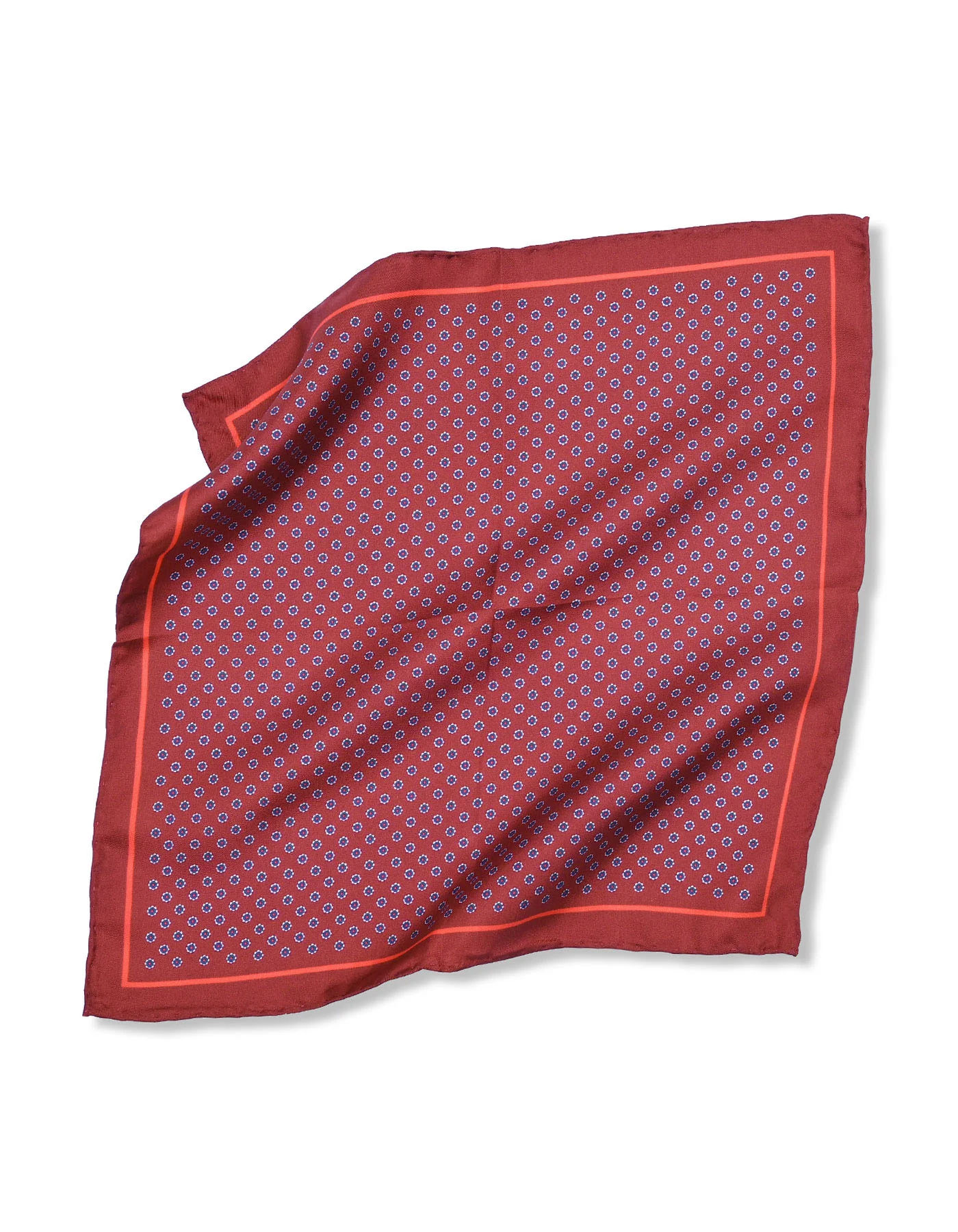 Rust Geometric Pocket Square - Image 4