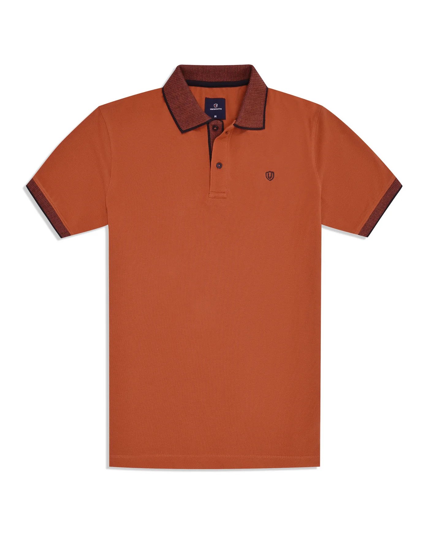 Rust Plain Pique Polo Shirt