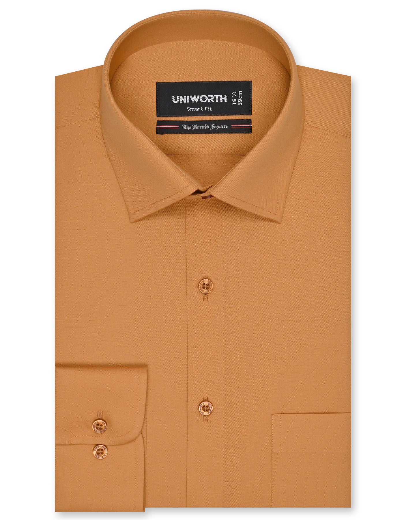 Rust Plain Smart Fit Shirt