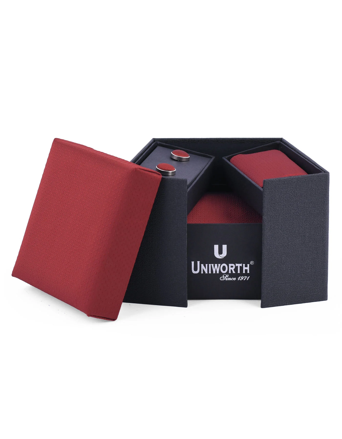 Self Cufflink Tie Set - Image 2