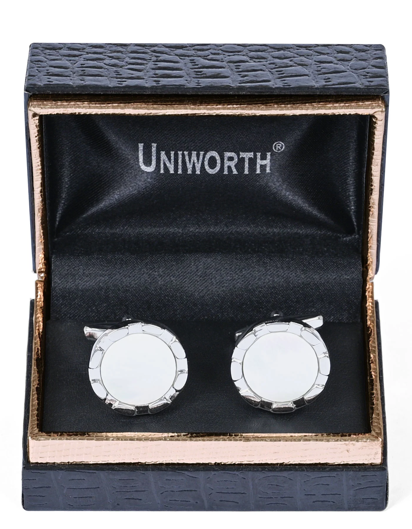 Silver Circle Cufflink - Image 2