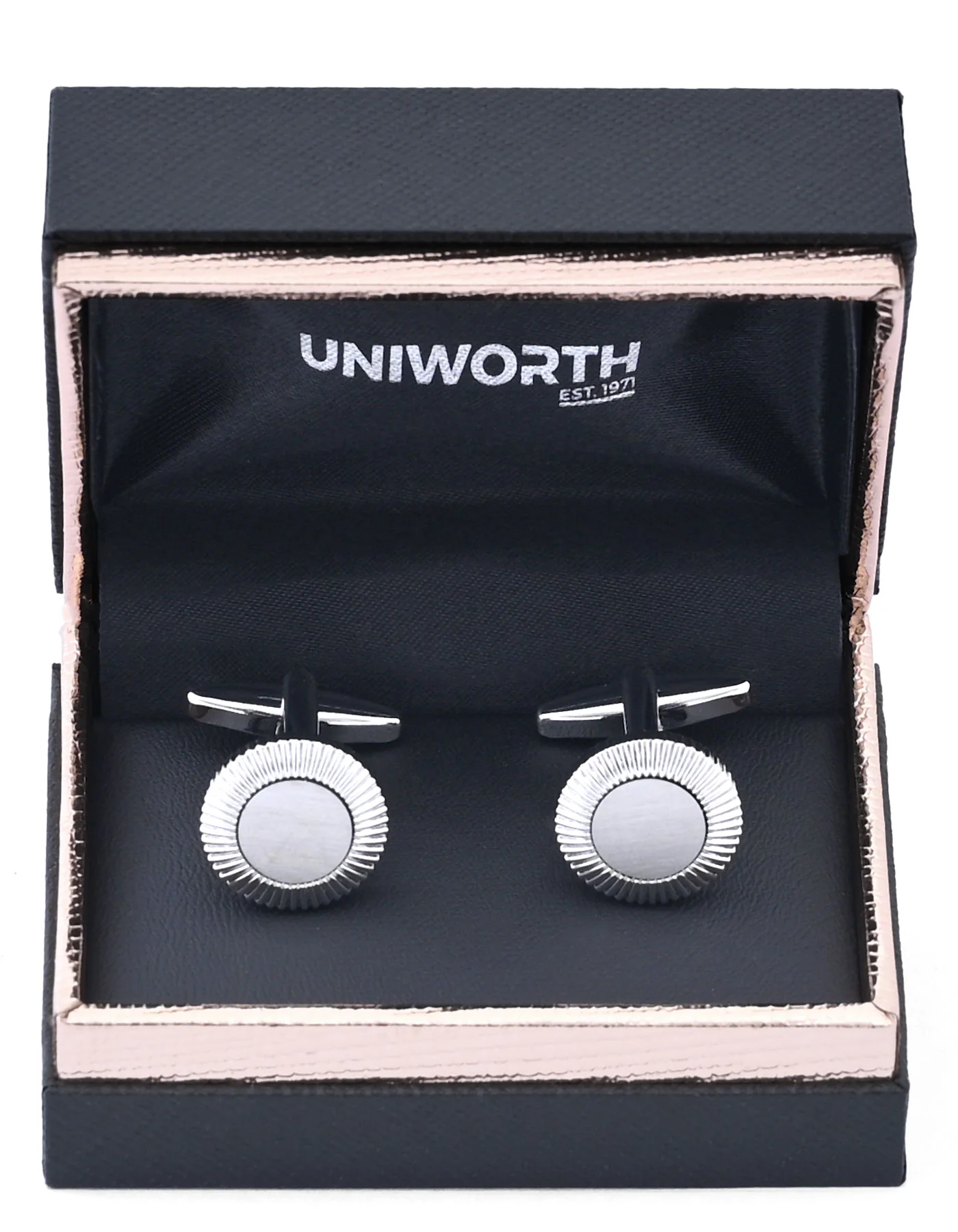 Silver Circle Cufflink - Image 2