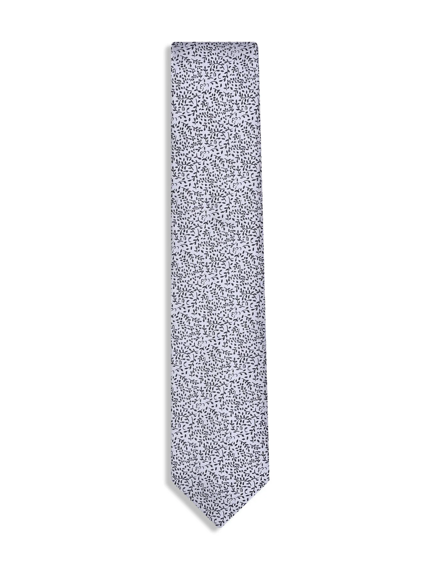 Silver Floral Tie - Image 2