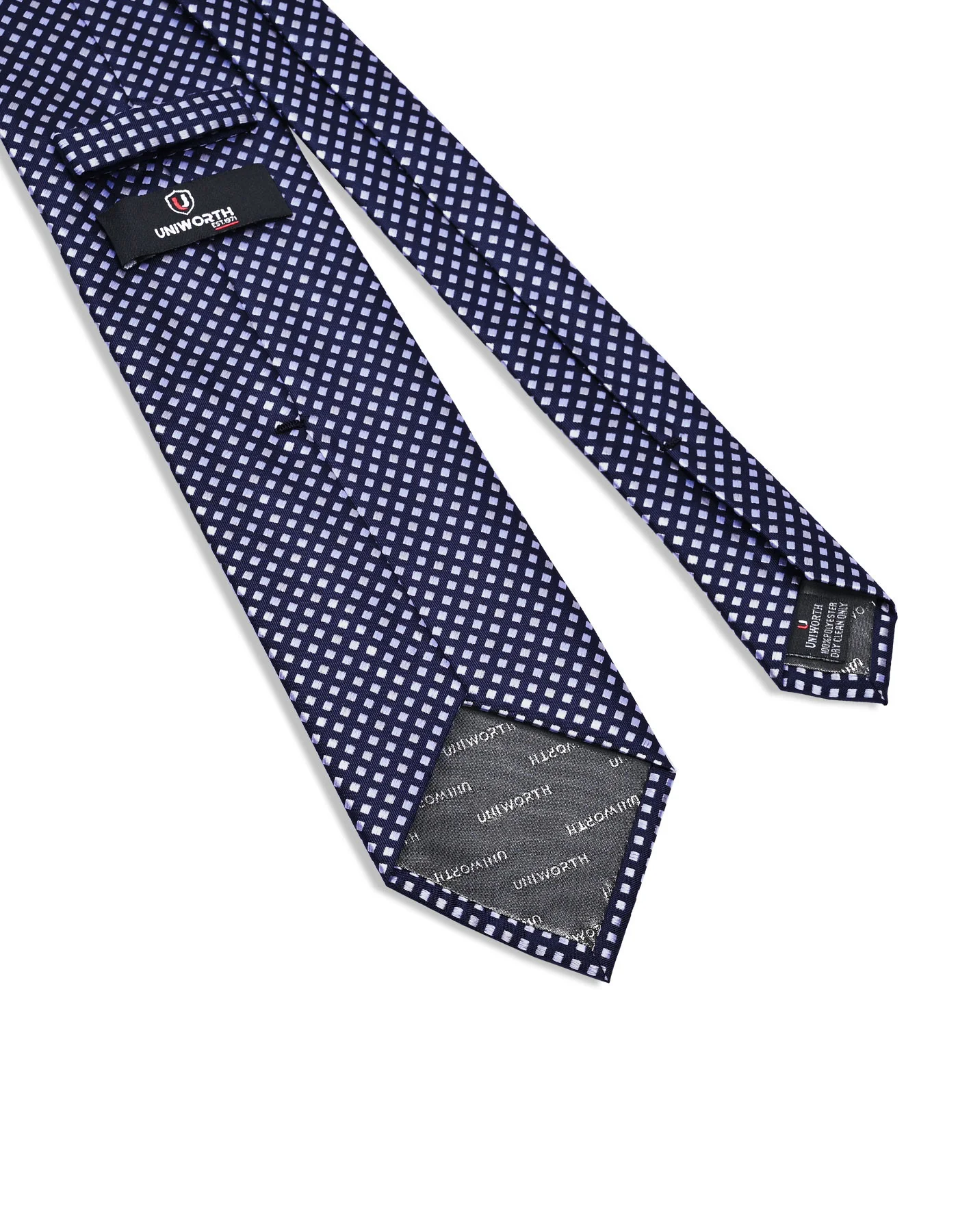 Silver Geometric Tie - Image 3