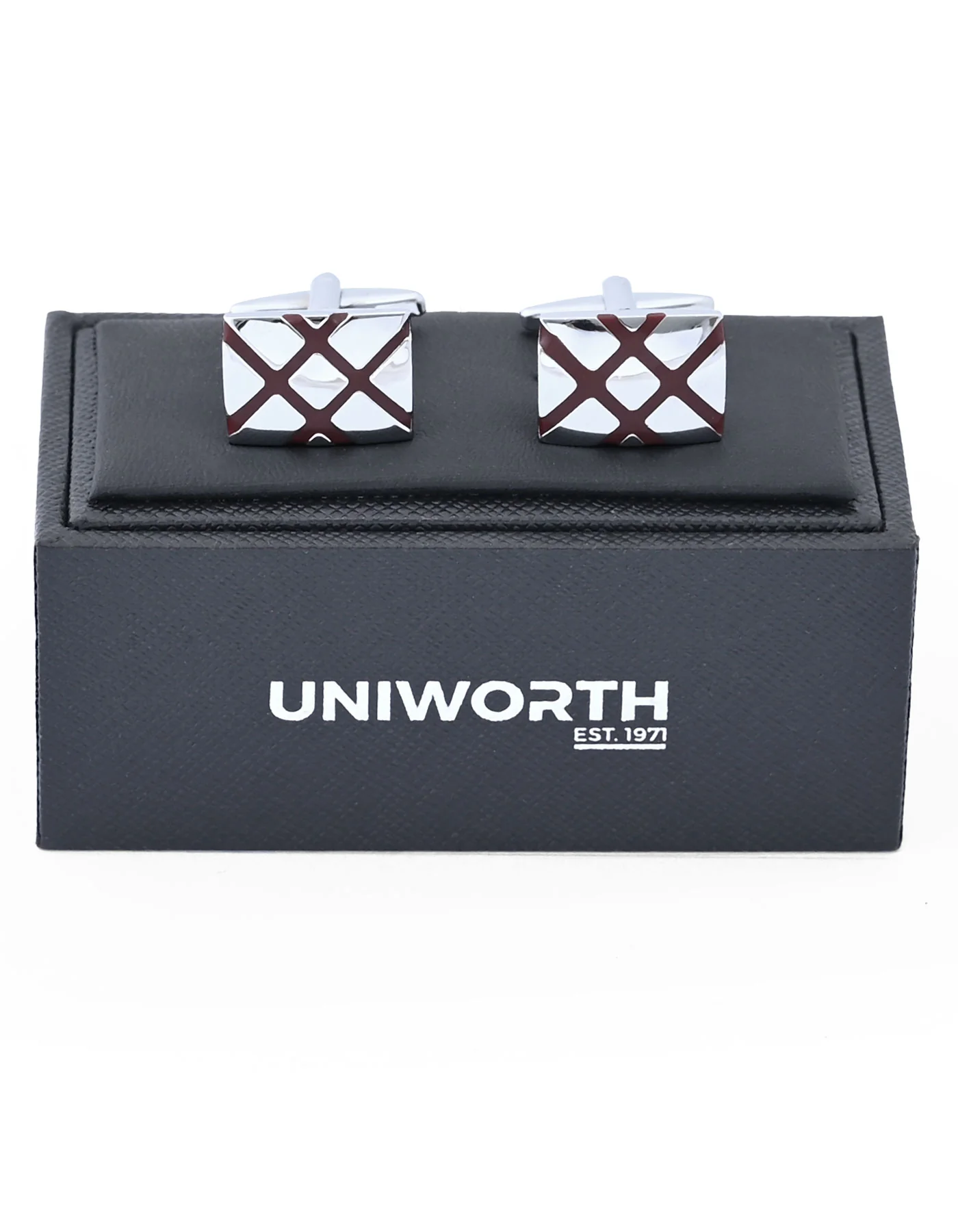Silver Rectangle Cufflink - Image 2