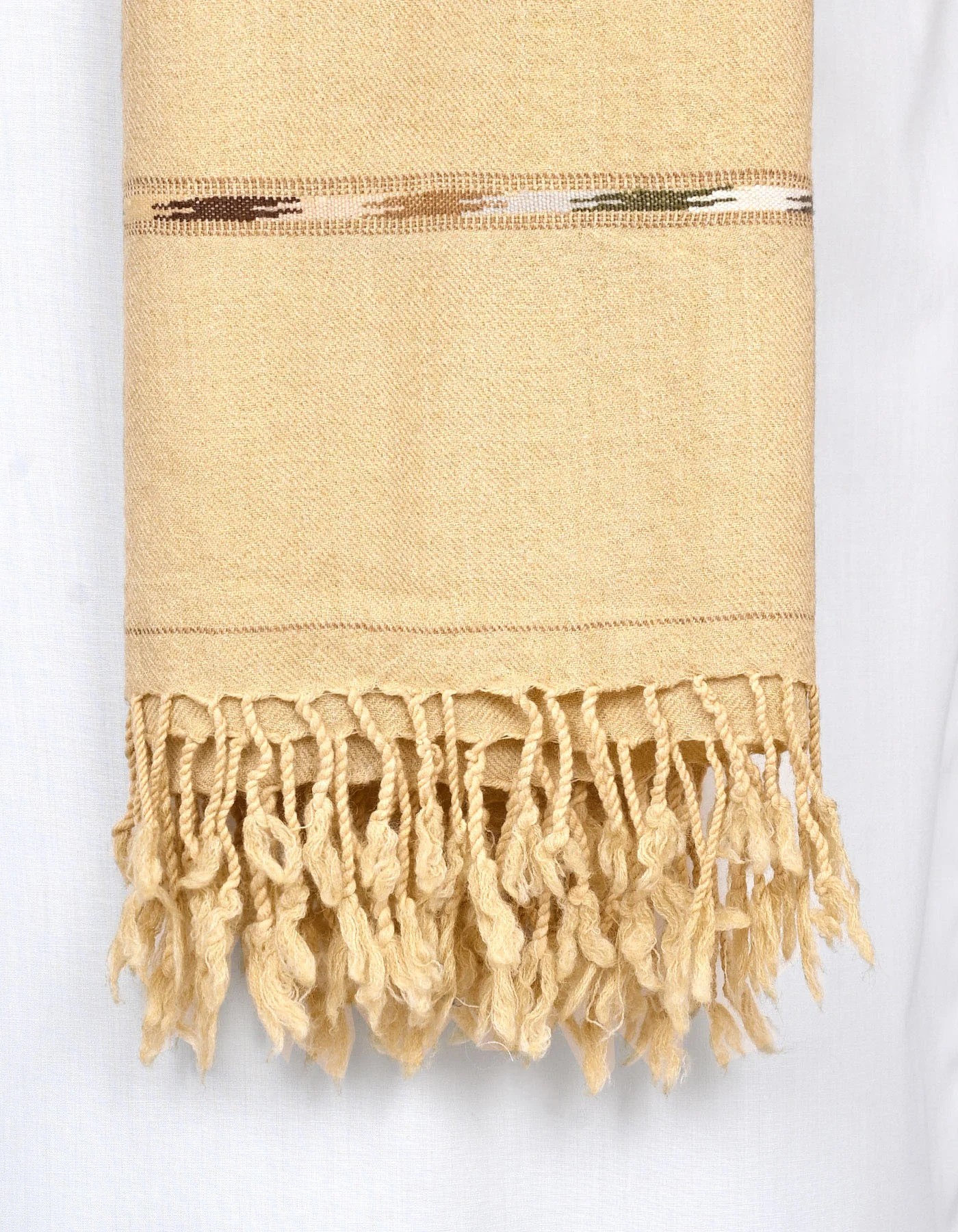 Skin Plain Wool Blend Men Shawl - Image 3