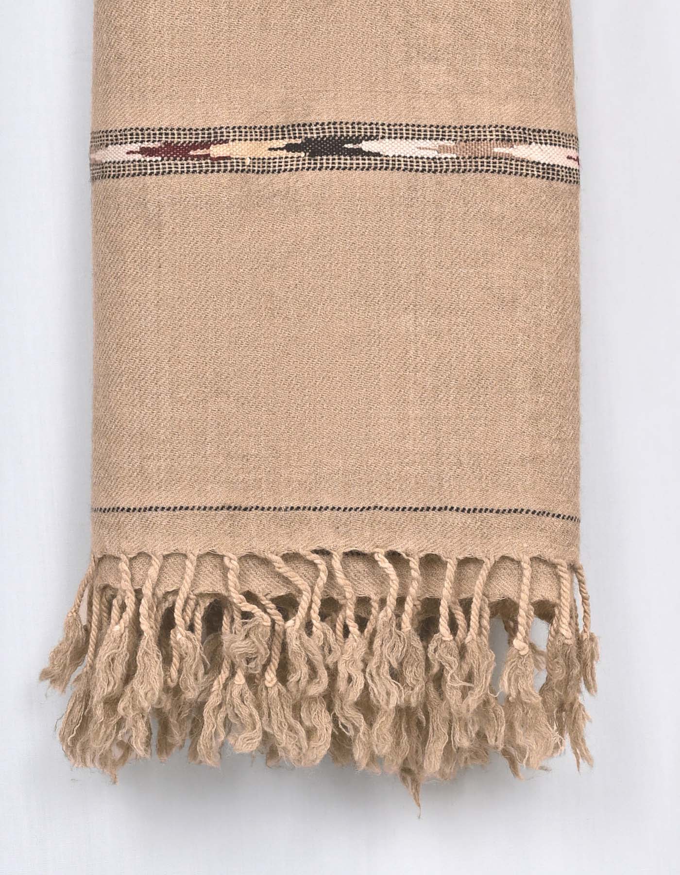 Skin Plain Wool Blend Men Shawl - Image 3
